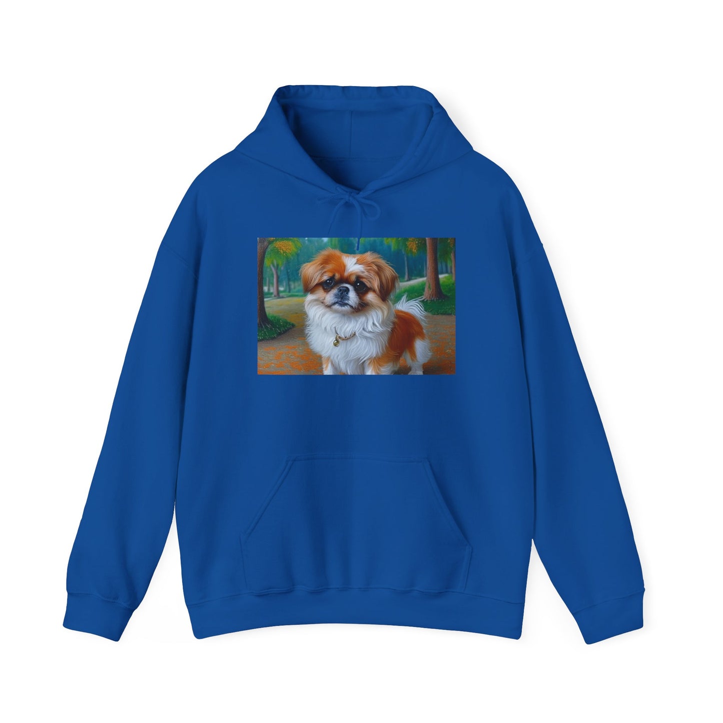 Pekingese Puppy Unisex 50/50 Hooded Sweatshirt