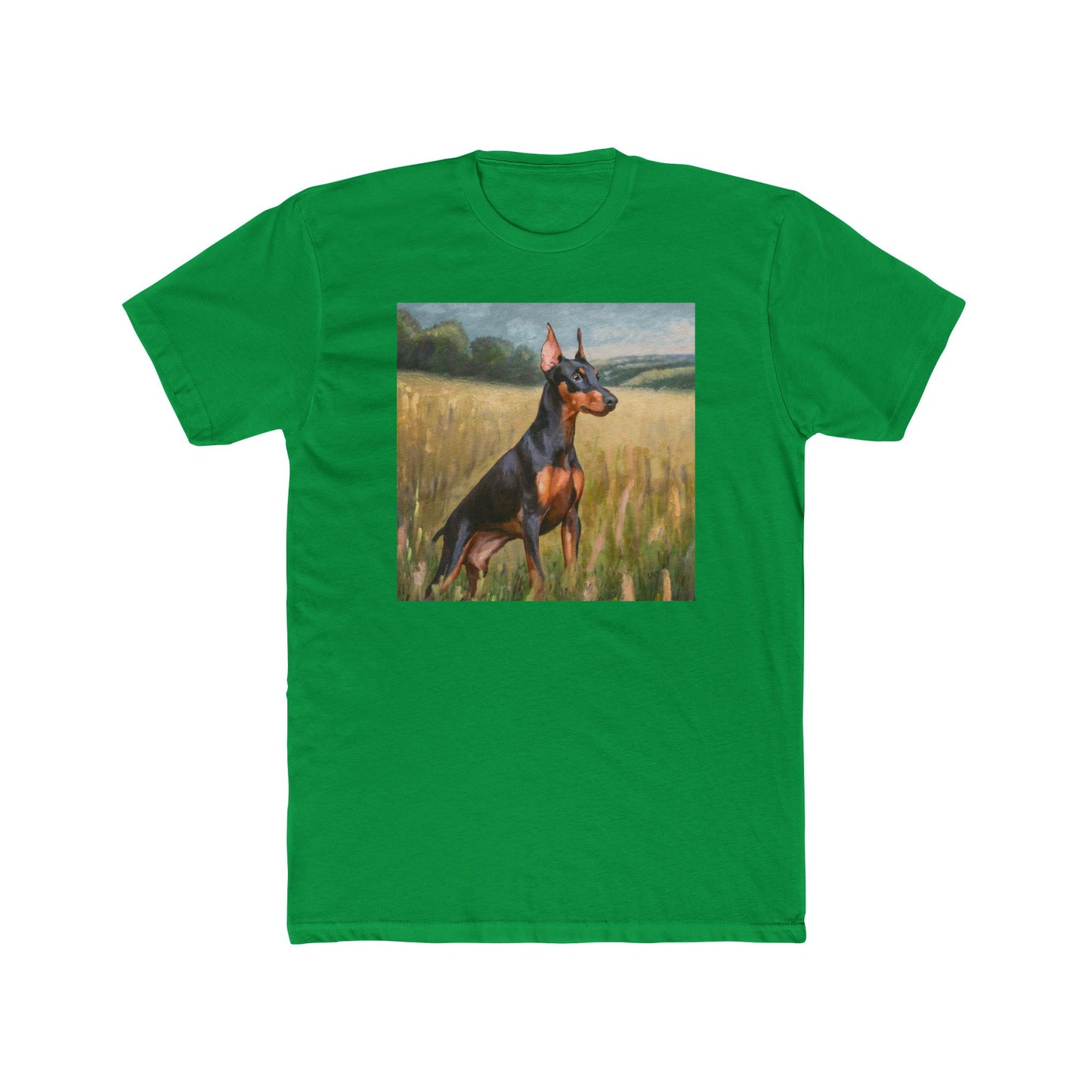 German Pinscher Men's Fitted Cotton Crew Tee