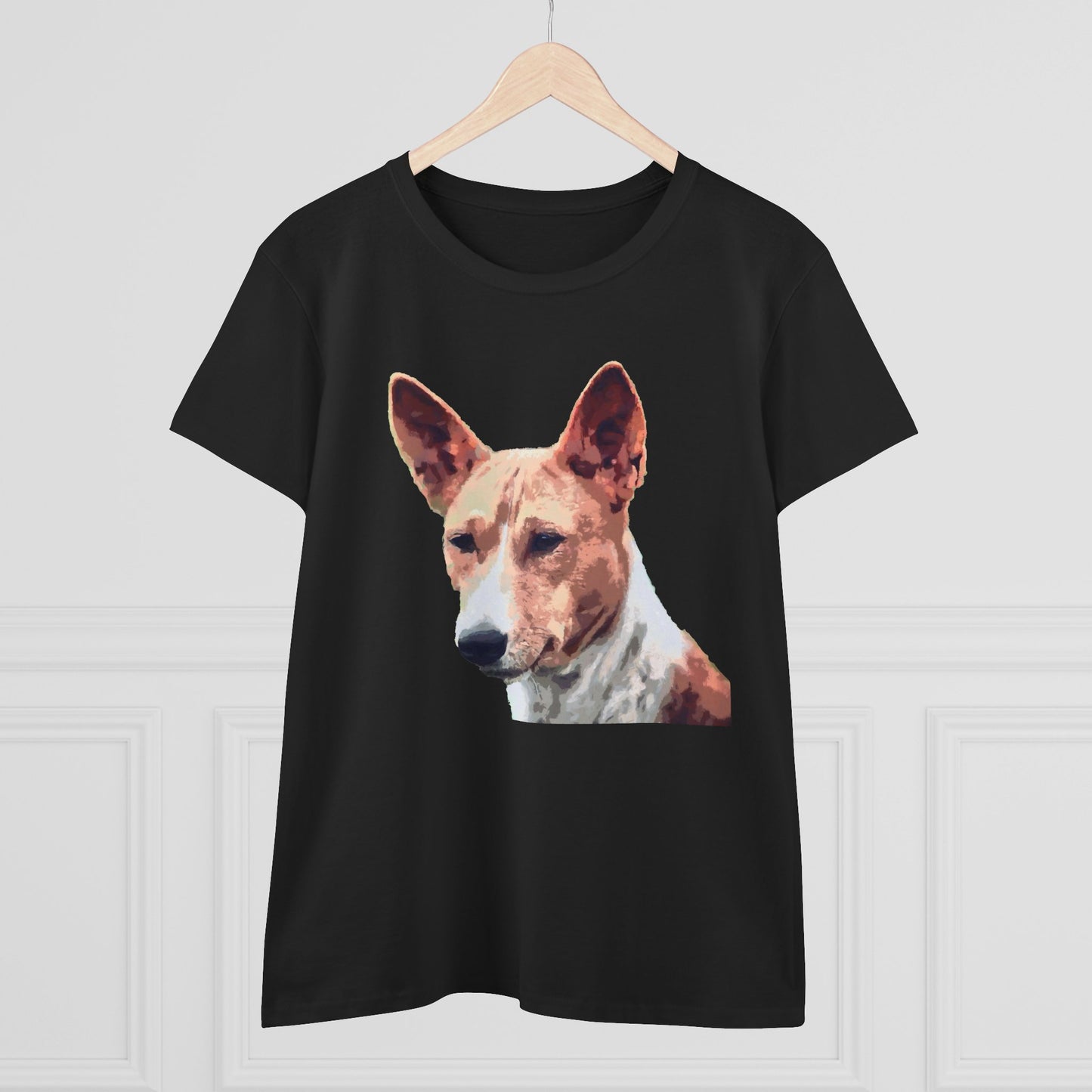Basenji Women's Midweight Cotton Tee - A Whisper of Comfort