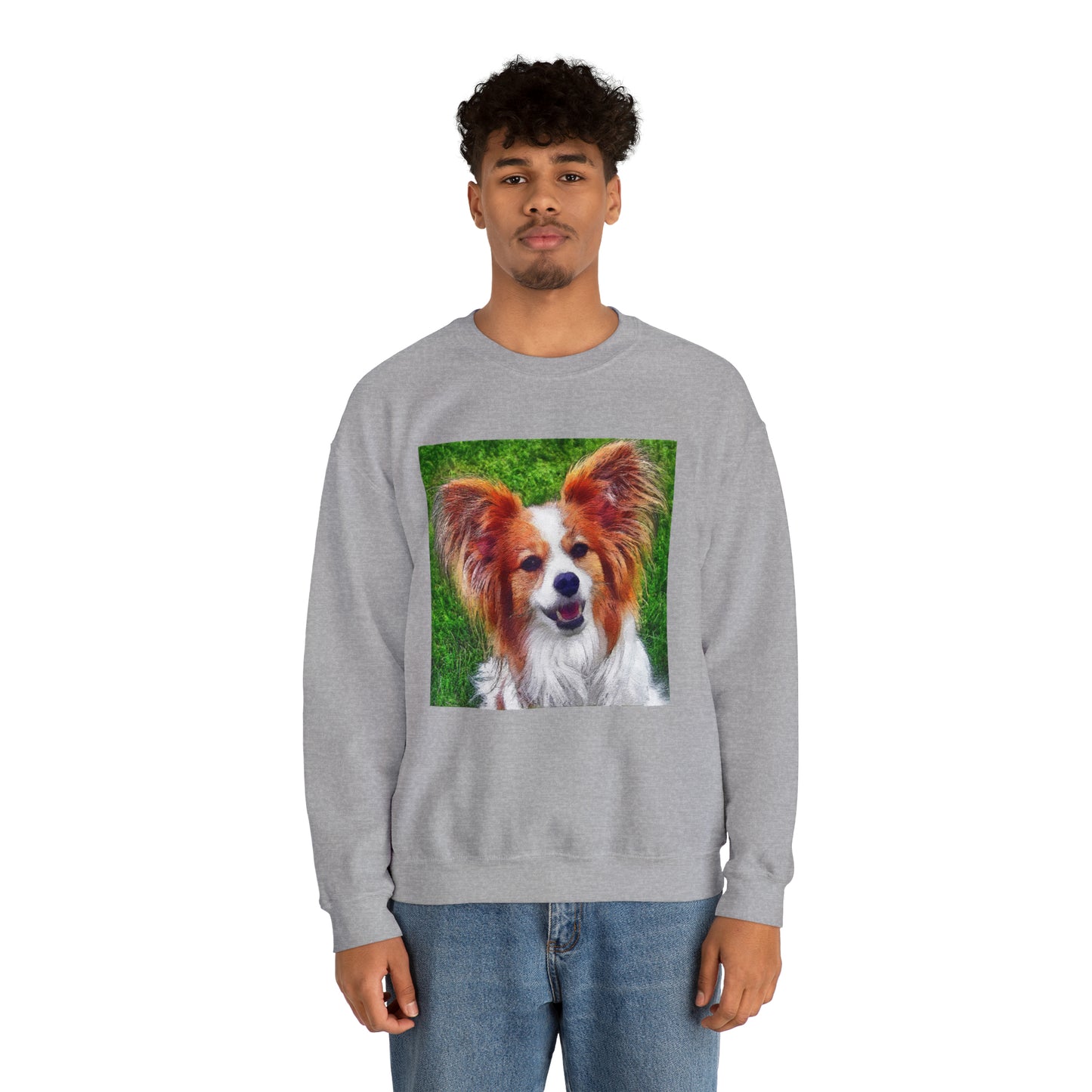 Papillon Unisex 50/50 Crewneck Sweatshirt