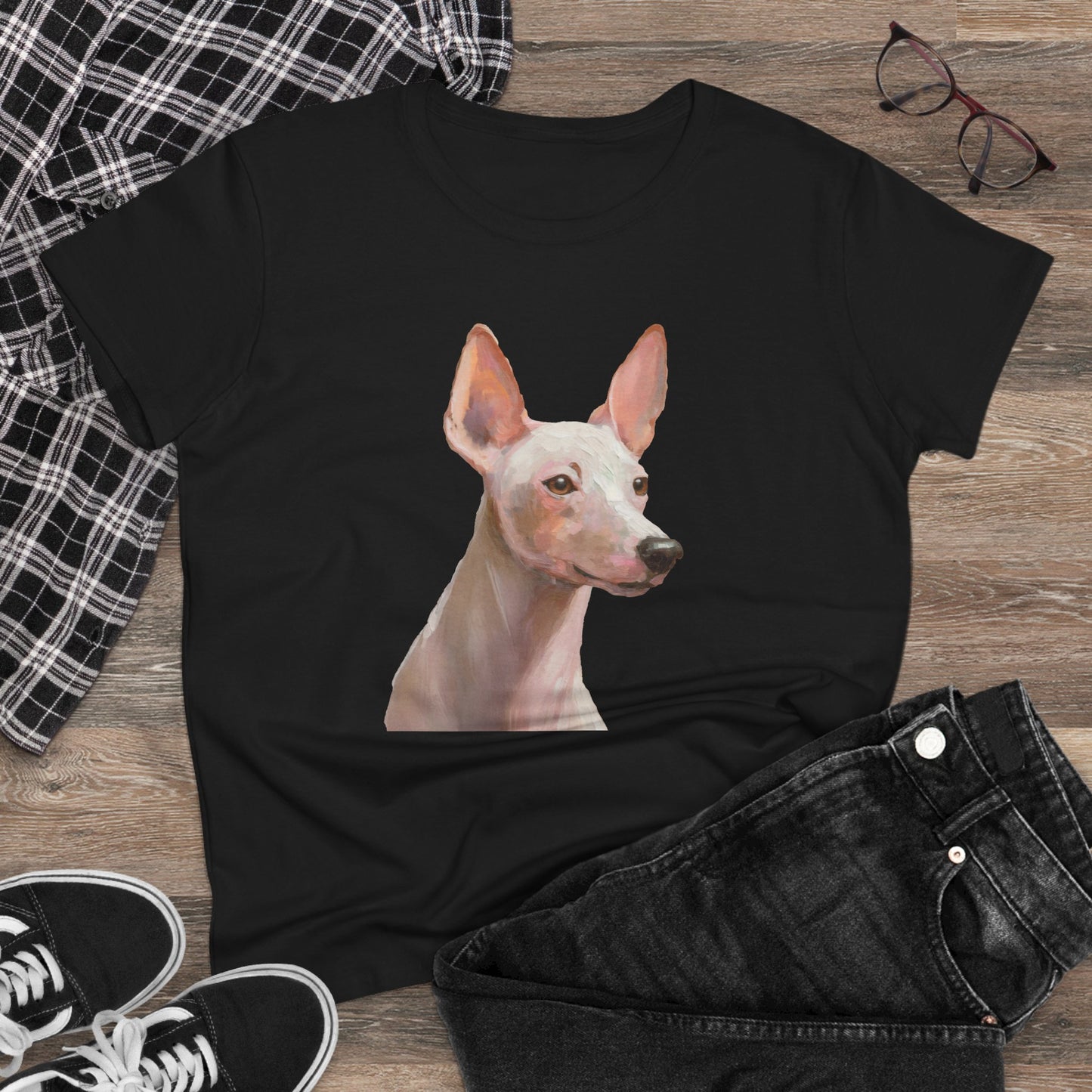 Xoloitzcuintli 'Mexican Hairless' Women's Midweight Cotton Tee