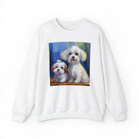 Maltese Dogs Unisex 50/50 Crewneck Sweatshirt