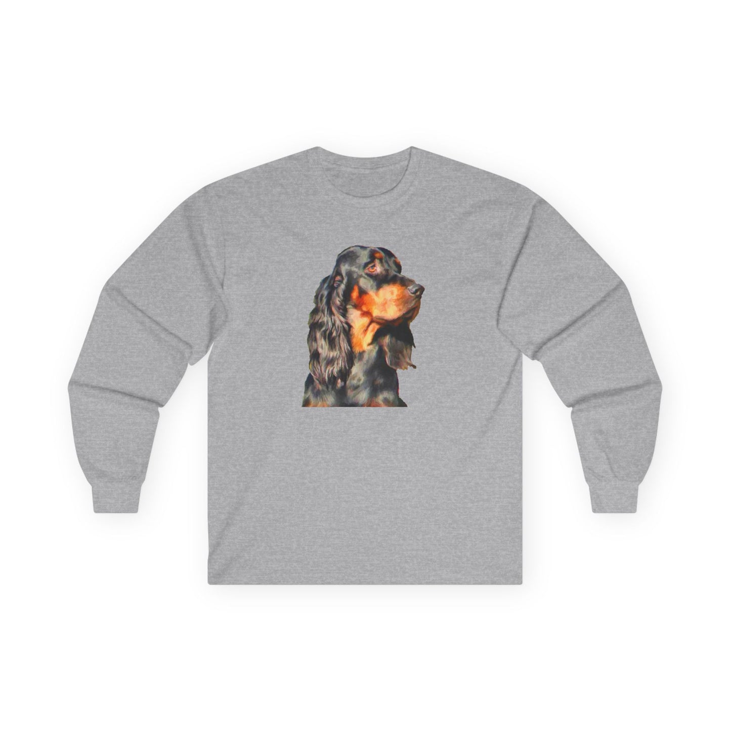 Gordon Setter "Angus" Unisex Cotton Long Sleeve Tee