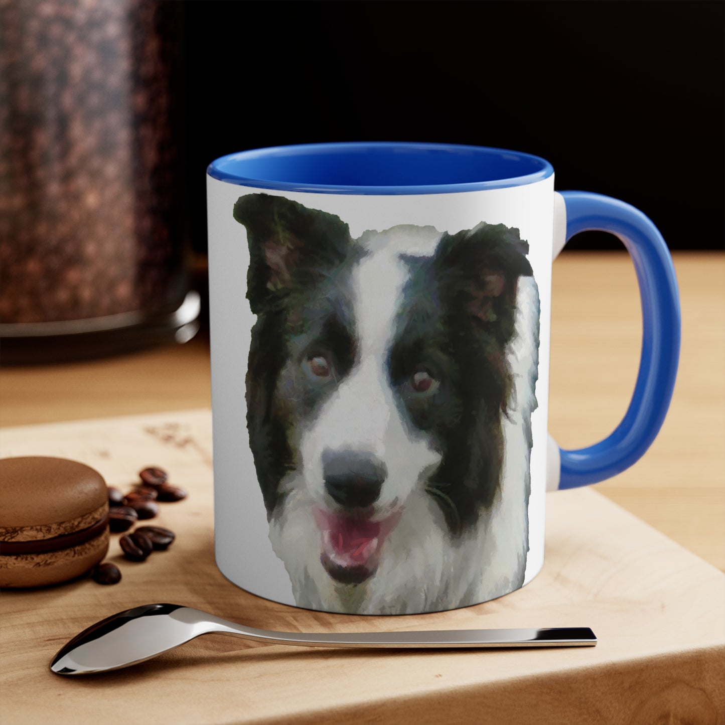 Border Collie Charm: Ceramic Accent Coffee Mug, 11oz