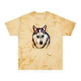 Siberian Husky 'Sacha' Unisex Cotton Color Blast T-Shirt