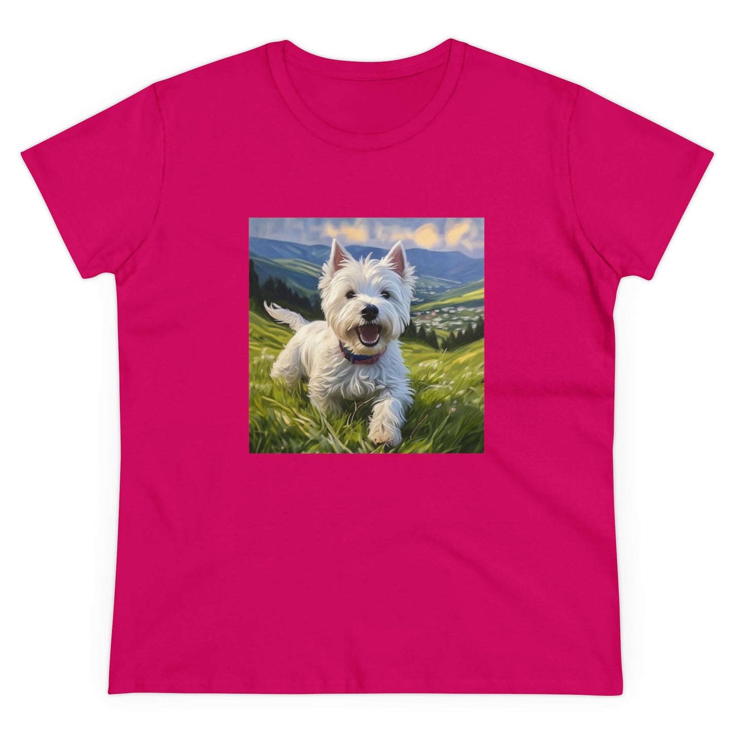 Westie Artistic Painting Women's Cotton Tee