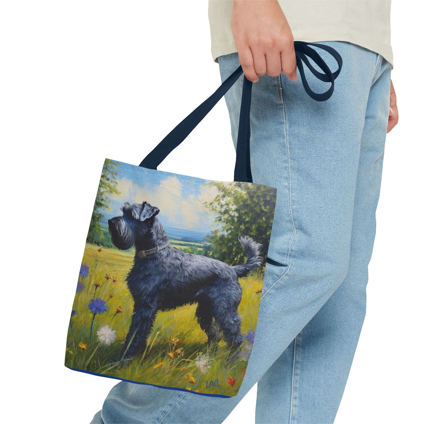 Kerry Blue Terrier Polyester Tote Bag (AOP)