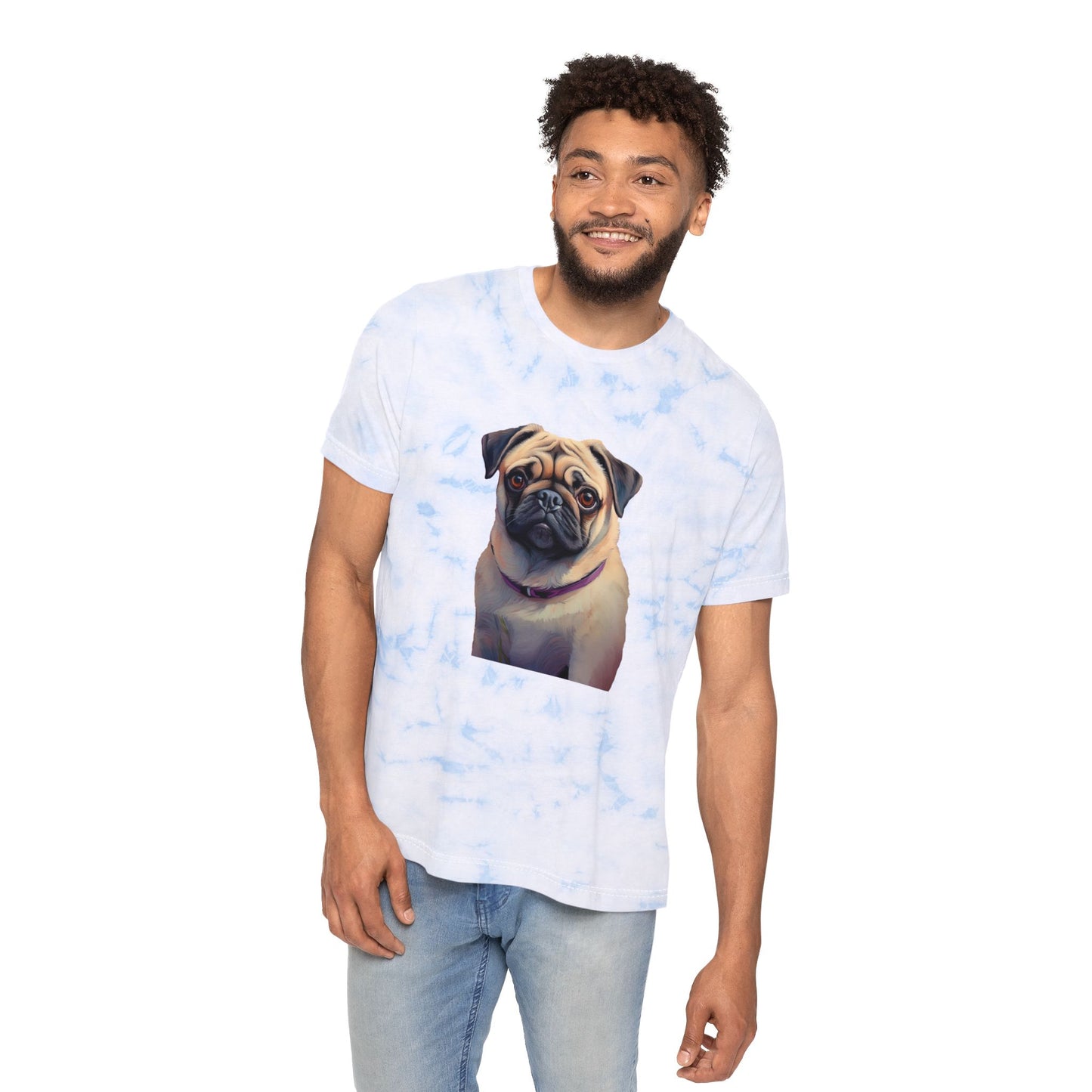Pug Unisex Fashion Tie-Dyed T-Shirt