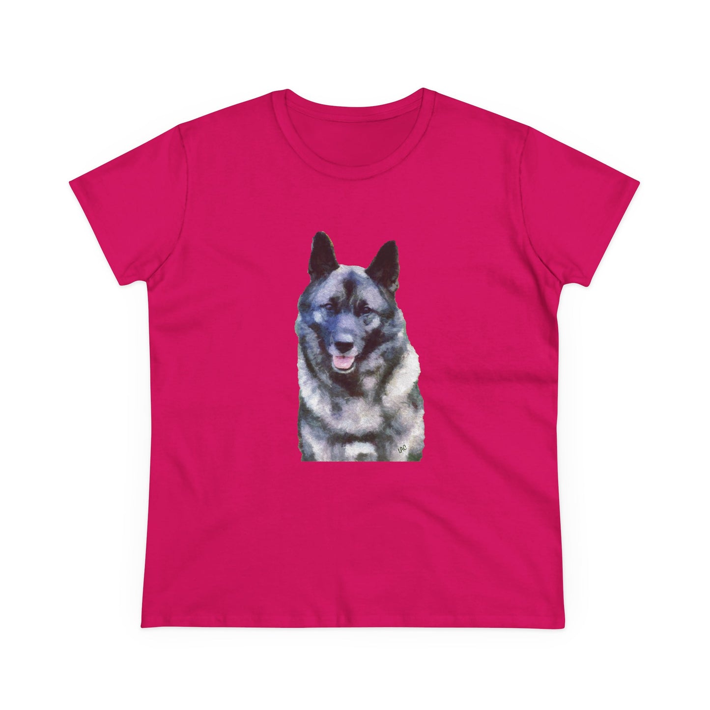 Norwegian Elkhound Women's Midweight Cotton Tee