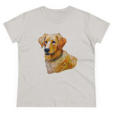 Golden Retriever Puppy Women's Midweight Cotton Tee
