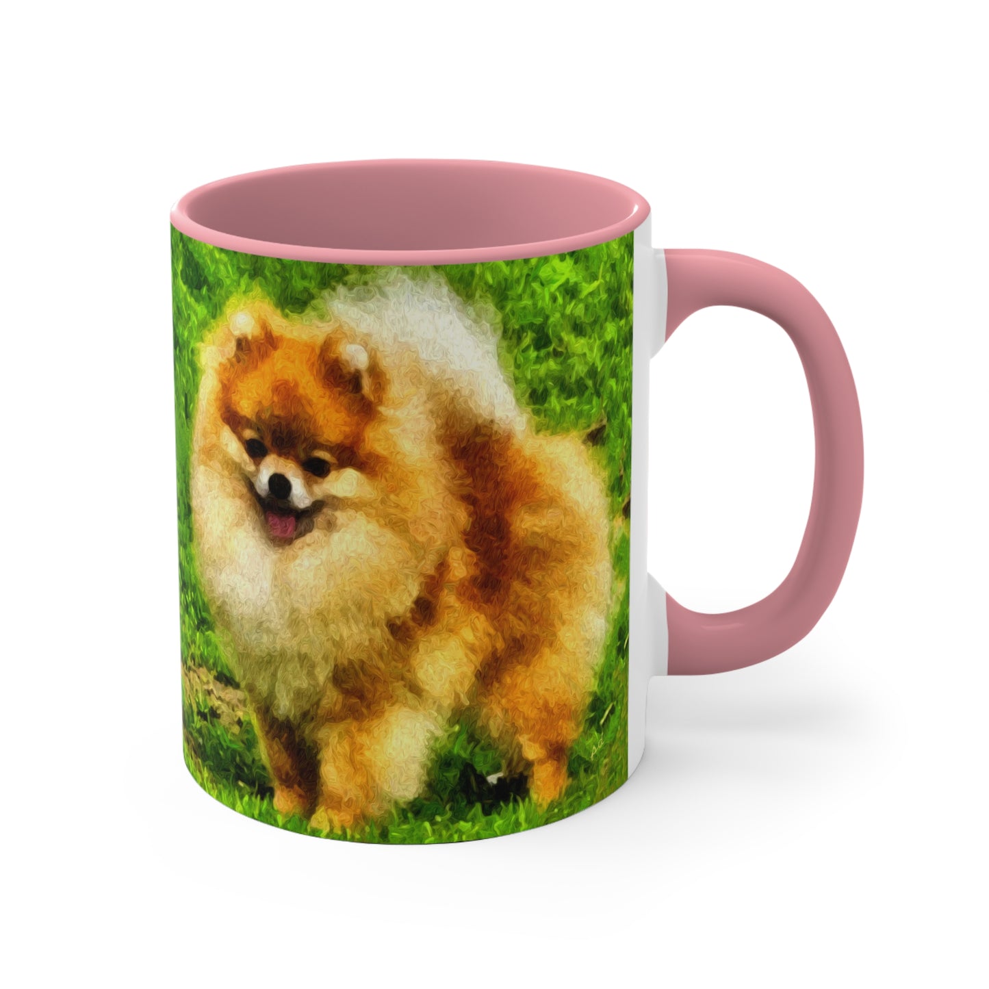 Pomeranian 'Pom Pom' Accent Coffee Mug, 11oz