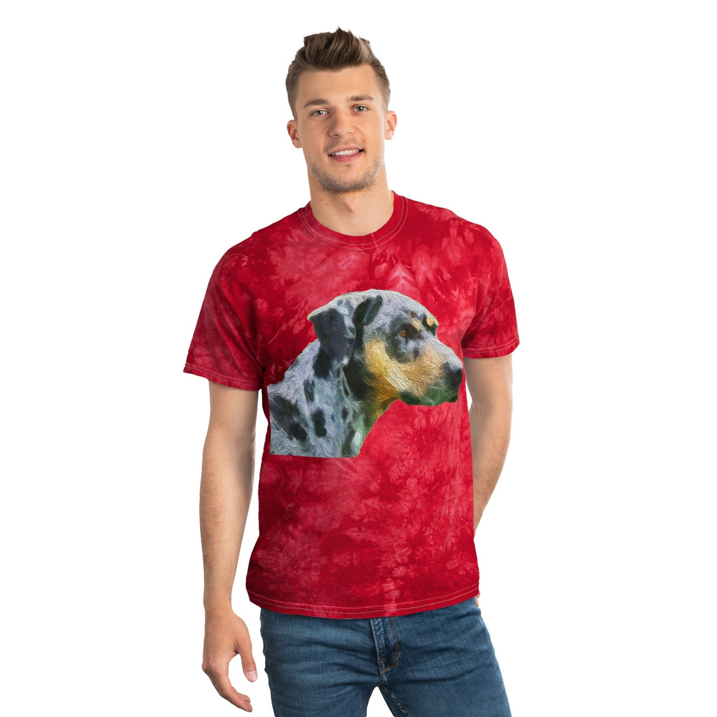 Catahoula 'Clancy' Unisex Tie-Dye Tee, Crystal