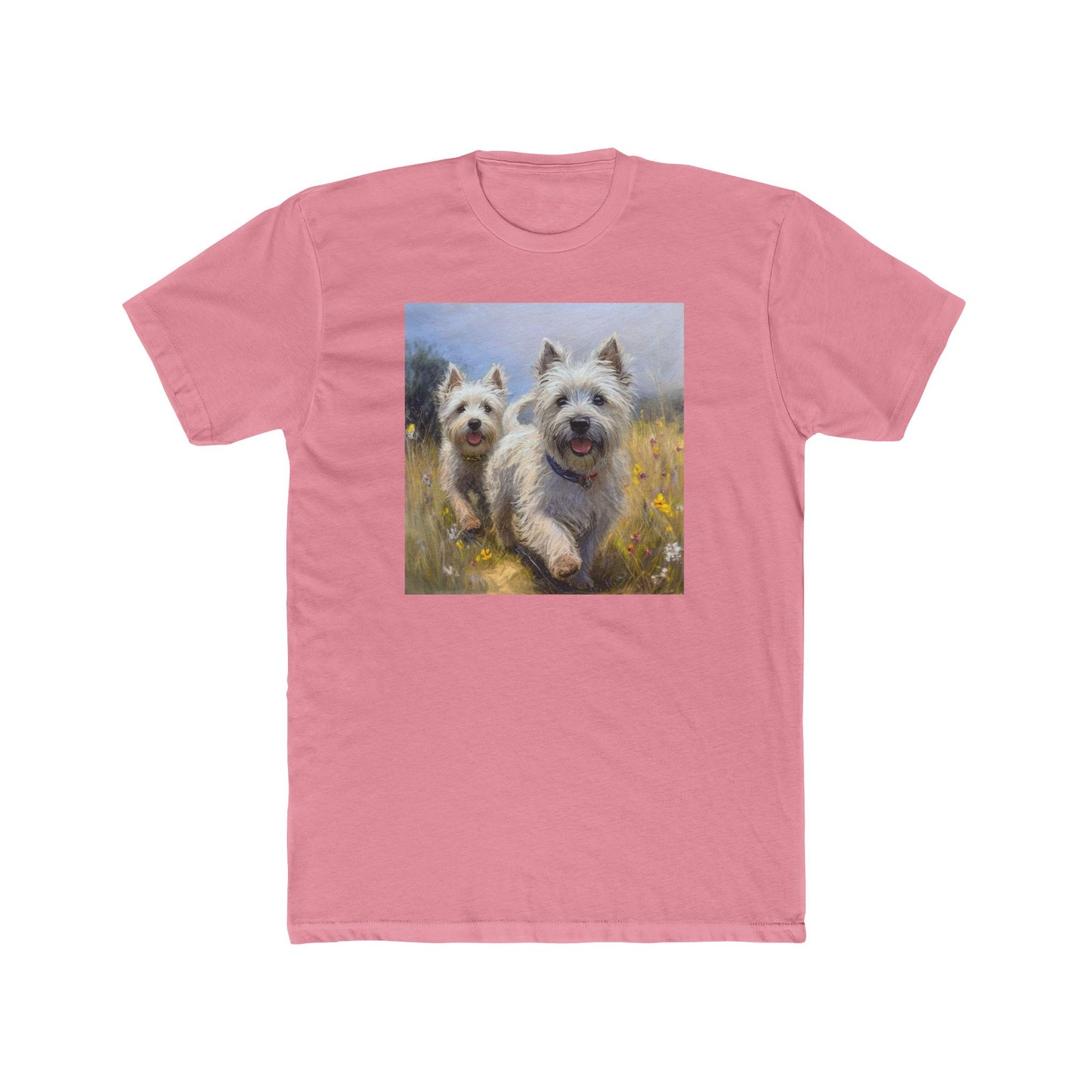 Cairn Terriers - Men's Fitted Cotton Crew Tee