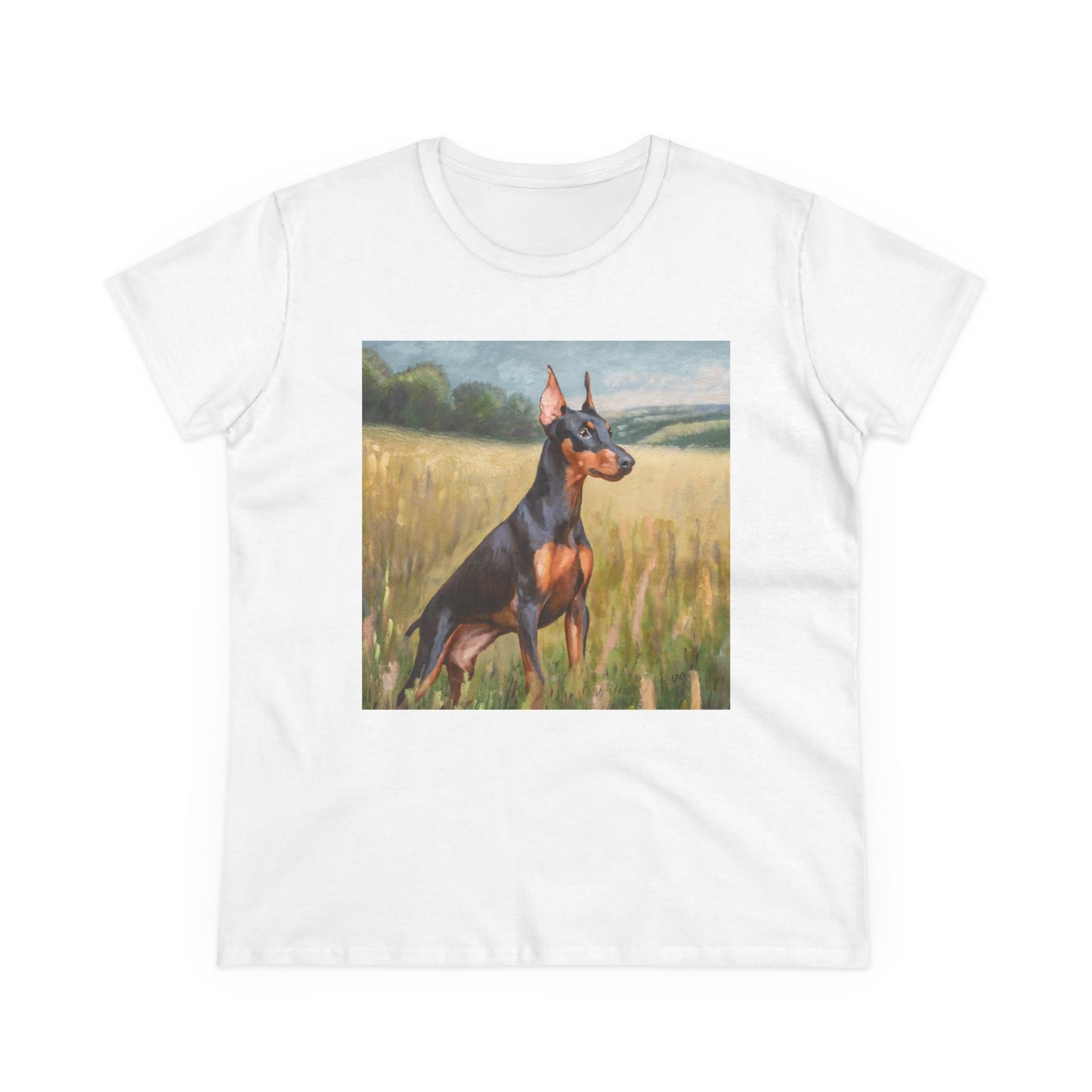 German Pinscher Women's Midweight Cotton Tee