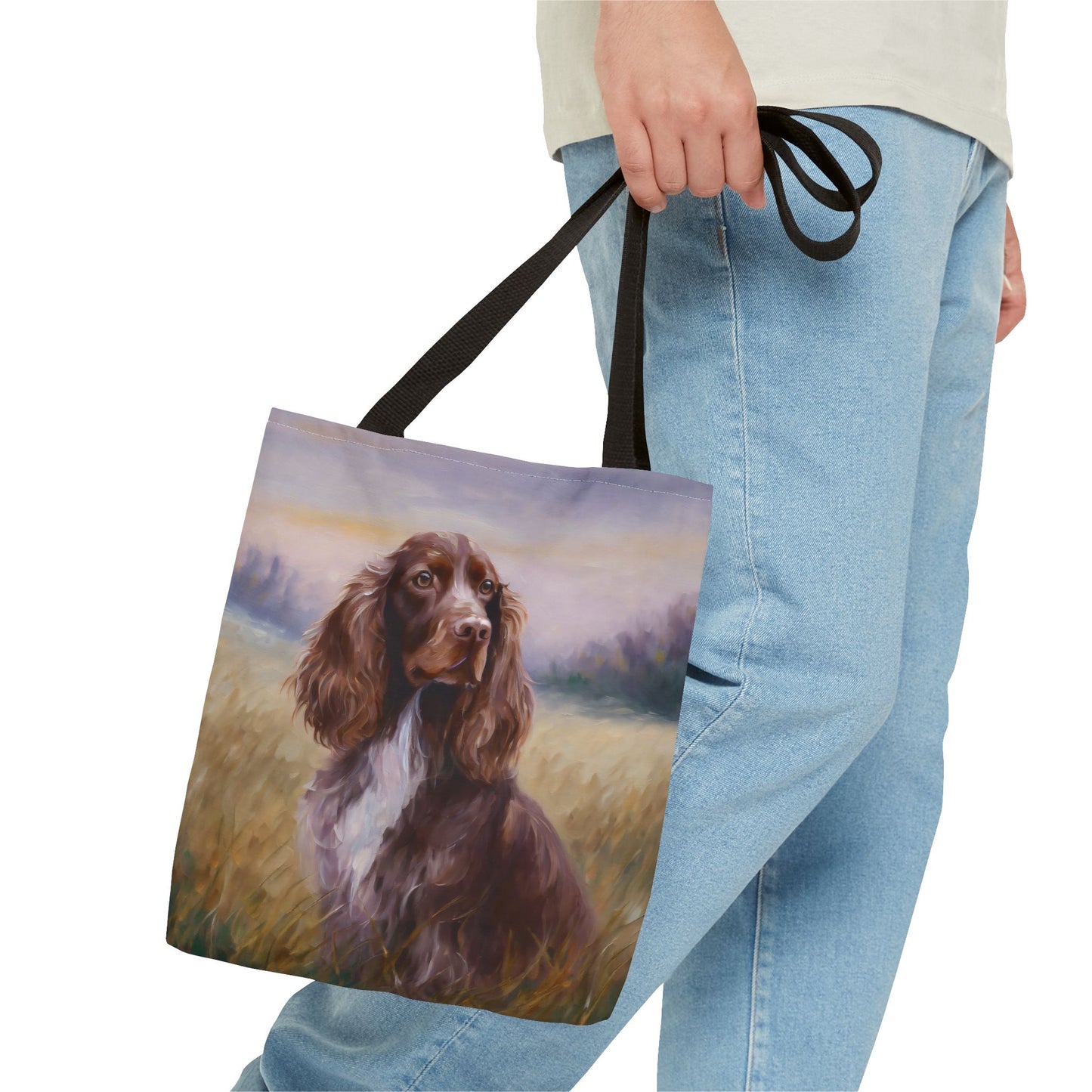 Field Spaniel Polyester Tote Bag (AOP)