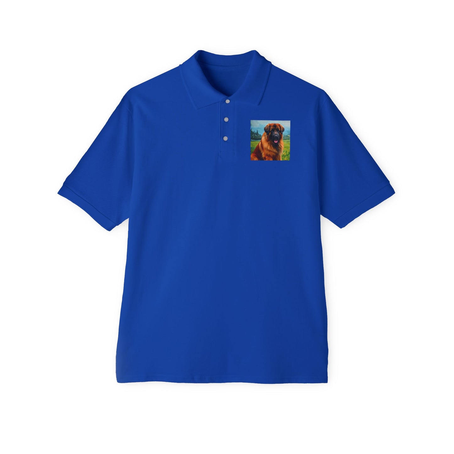 Leonberger - Men's Piqué Polo Shirt - Casual Pet Lover's Shirt