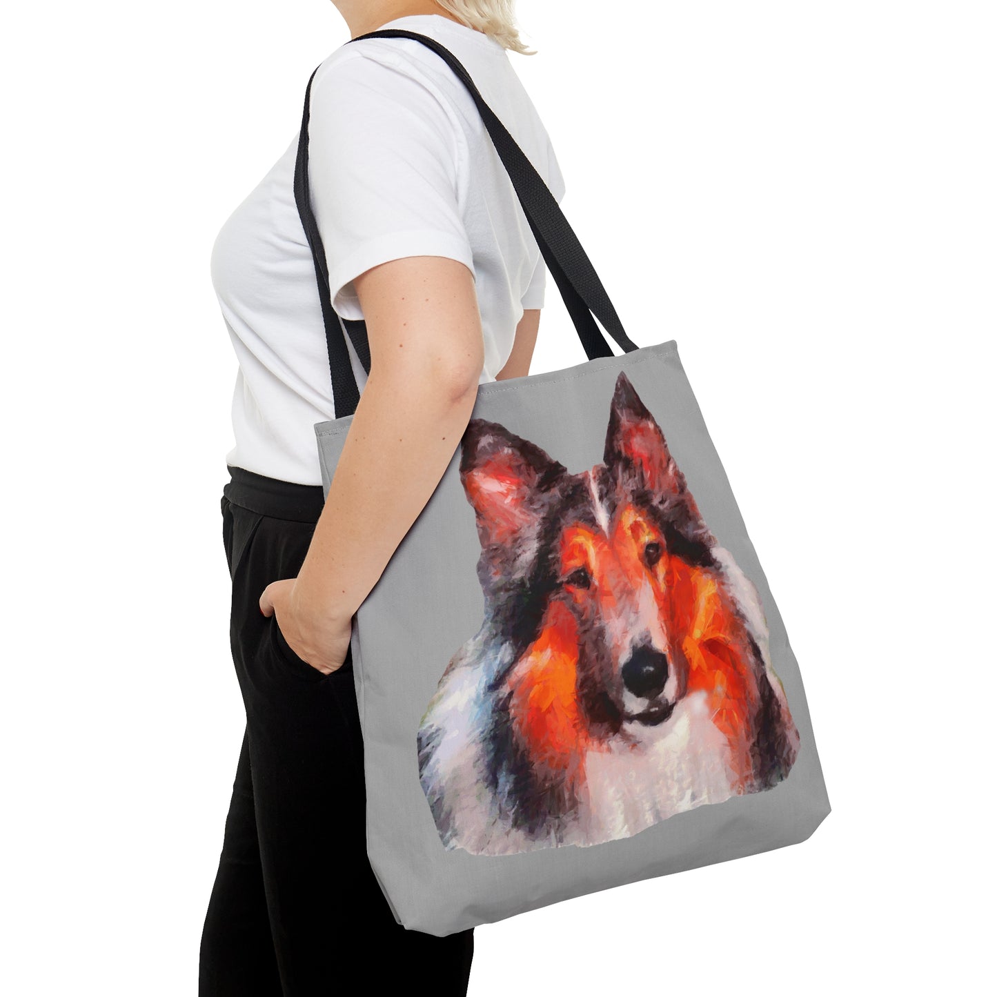 Rough Coated Collie Tote Bag