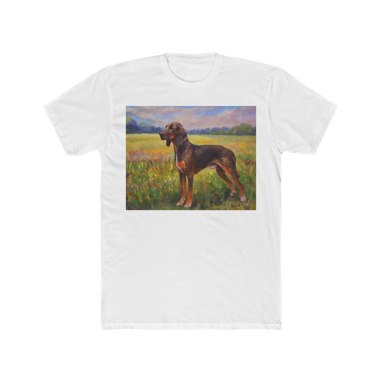Plott Hound Men's Fitted Cotton Crew Tee