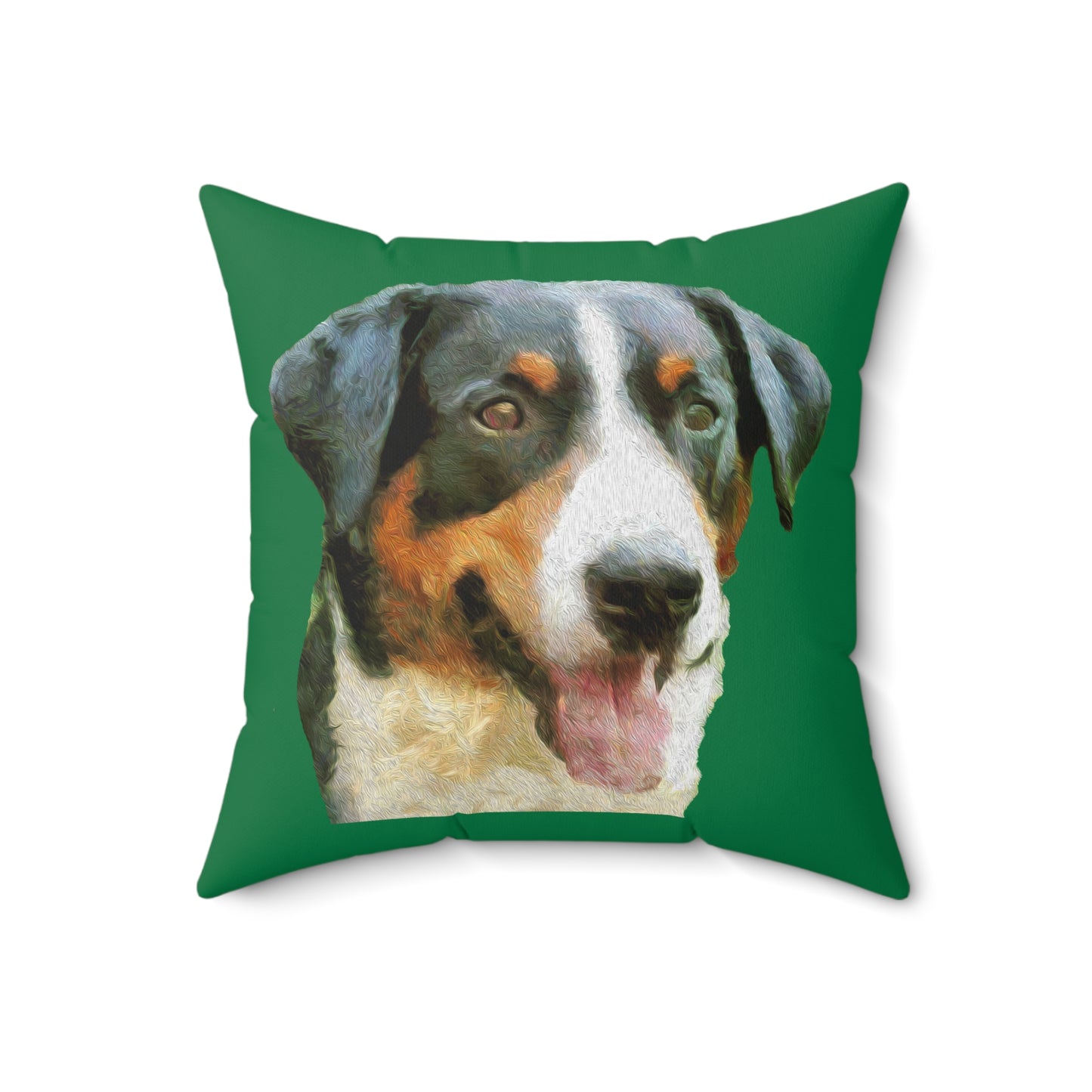 Appenzeller Sennenhund Spun Polyester Throw Pillow