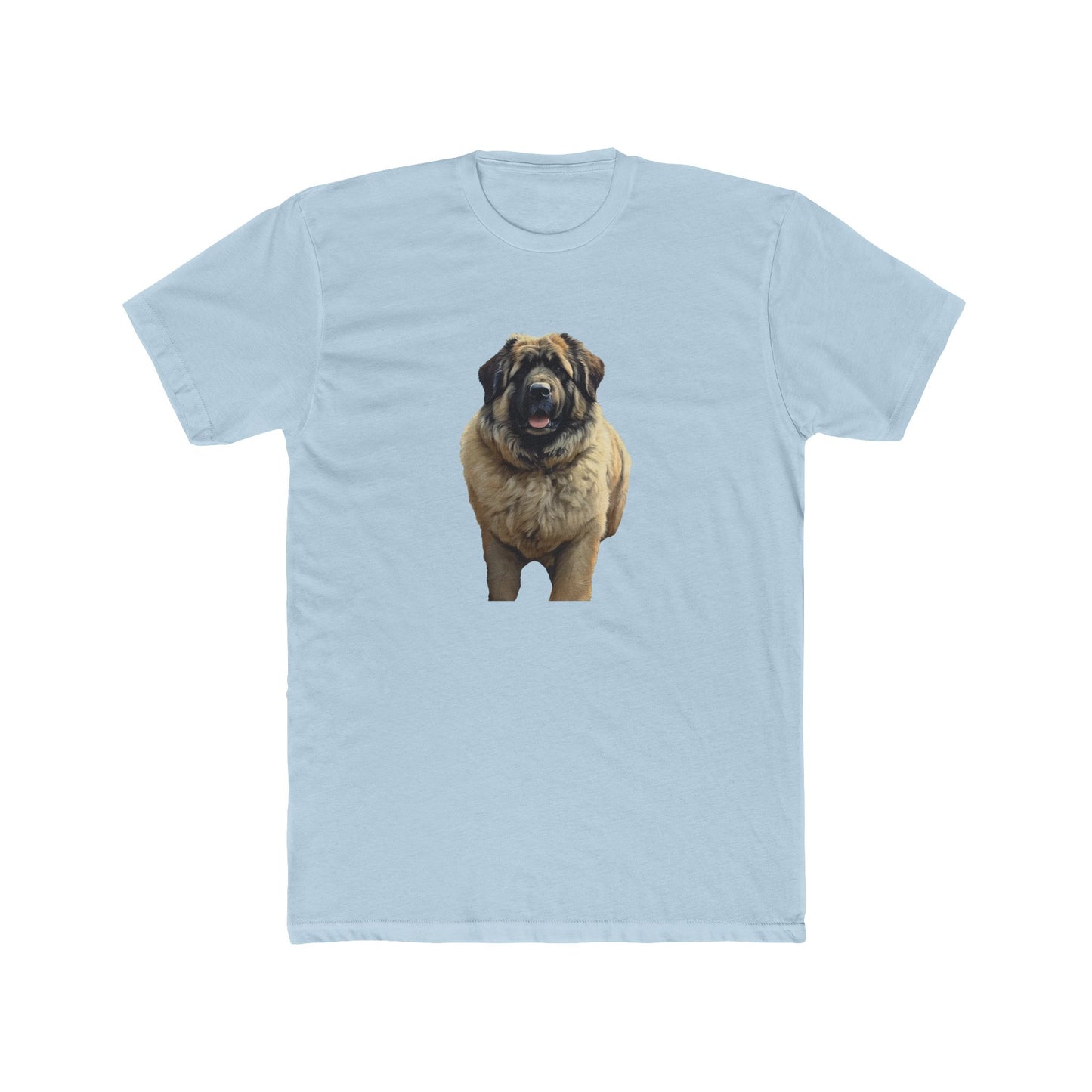 Caucasian Men's Fitted Cotton Crew Tee