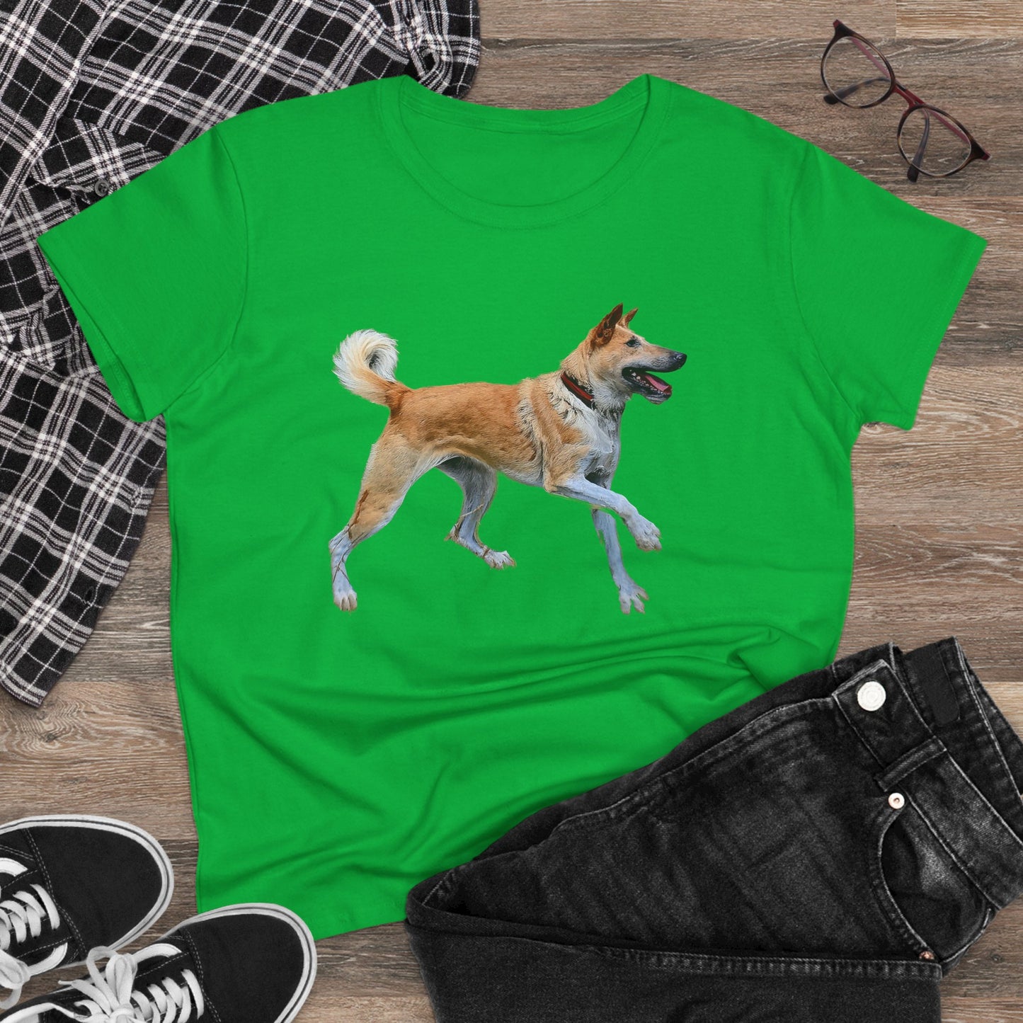 Korean Jindo Women's Midweight Cotton Tee