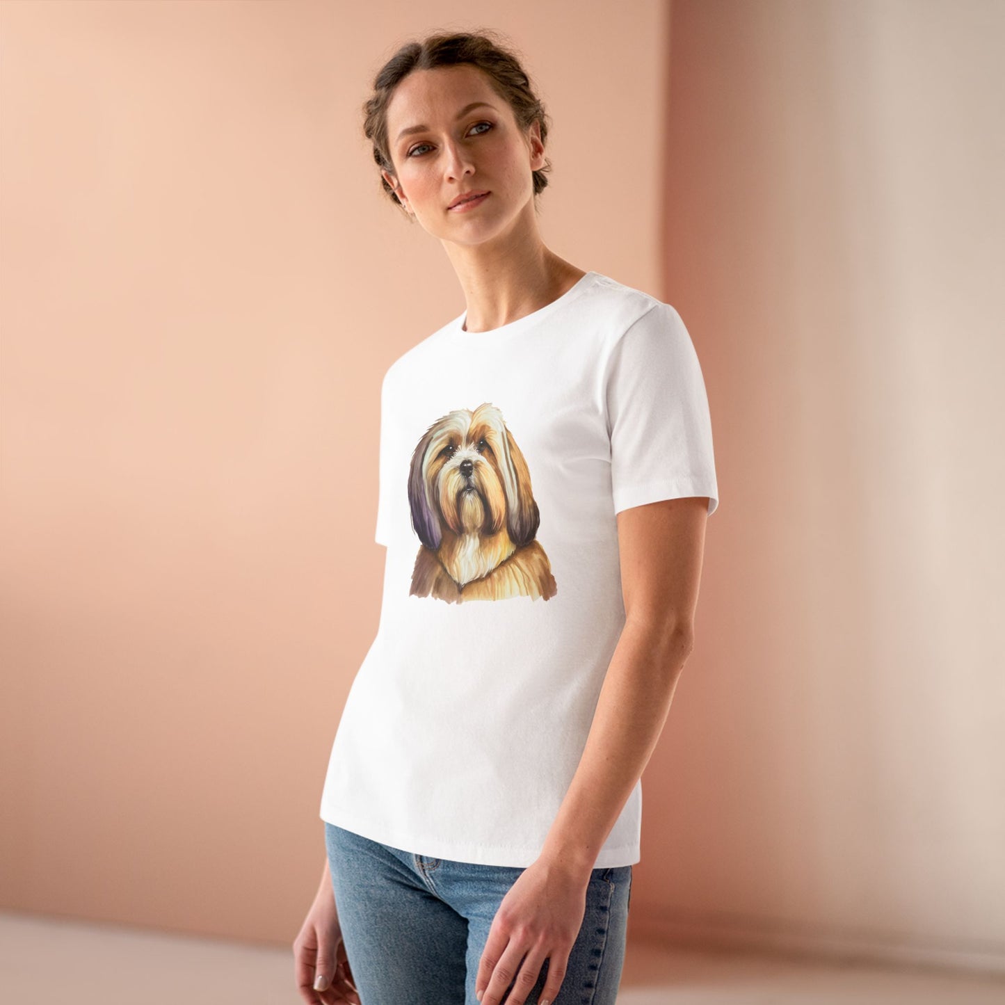Lhasa Apso Women's Relaxed Fit Cotton Tee