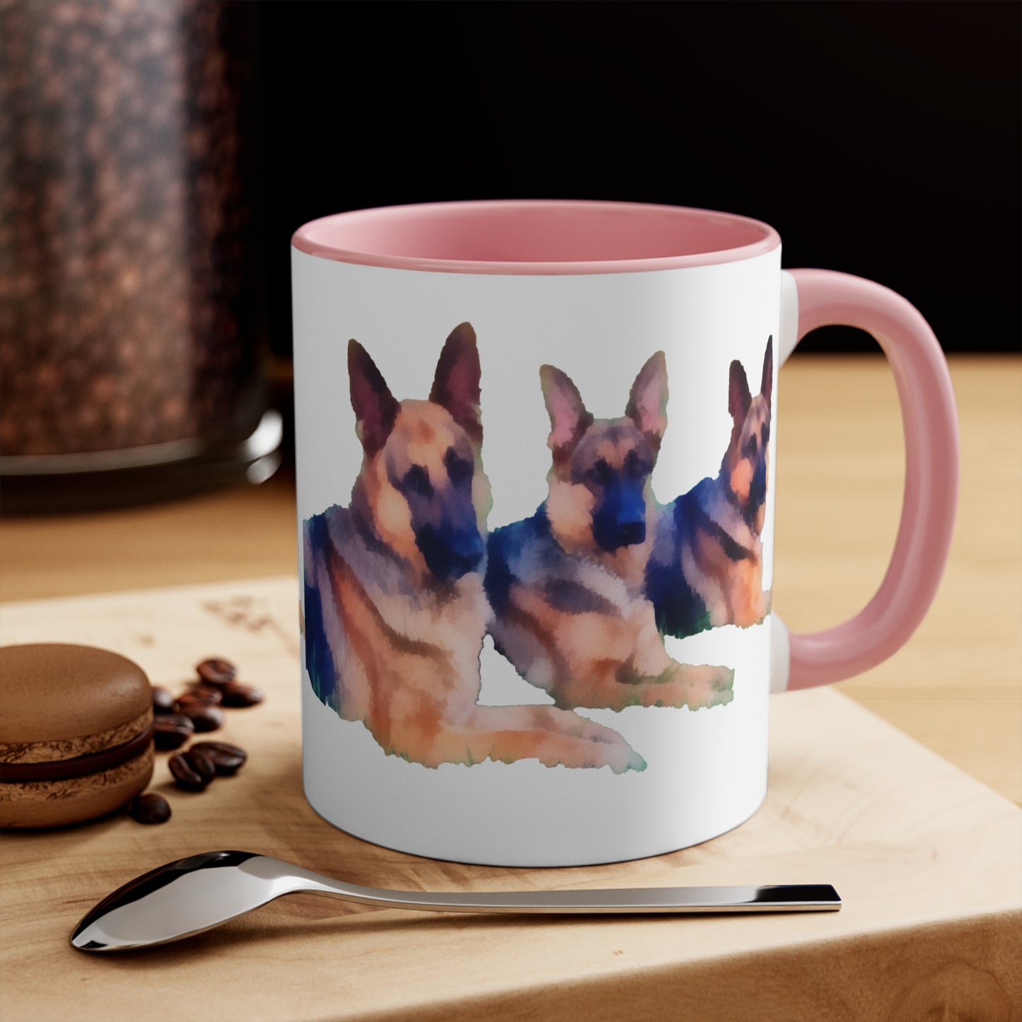 German Shepherd Trio Accent Coffee Mug, 11oz