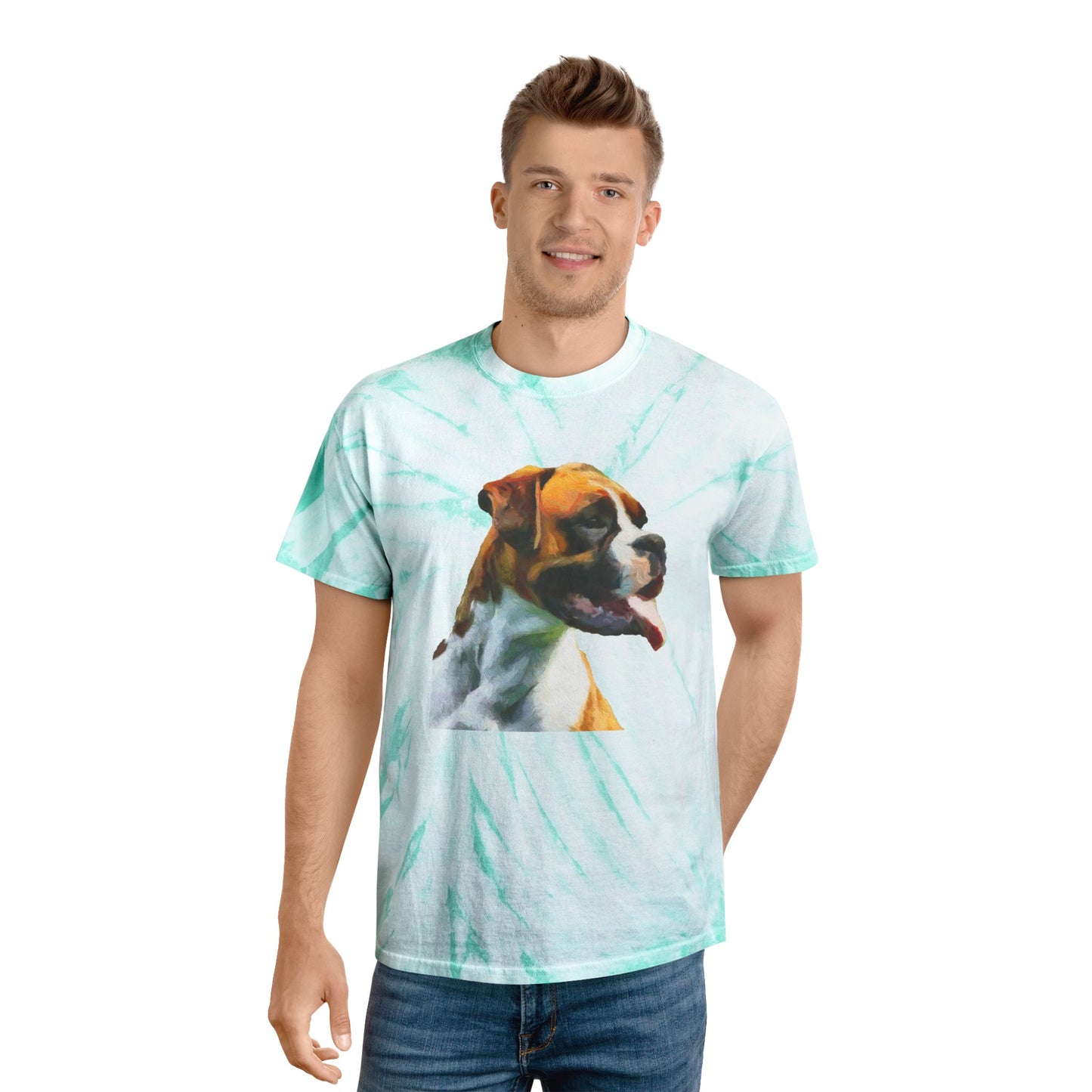 Boxer 'Cooper' Unisex Cotton Tie-Dye Tee - Cyclone Delight
