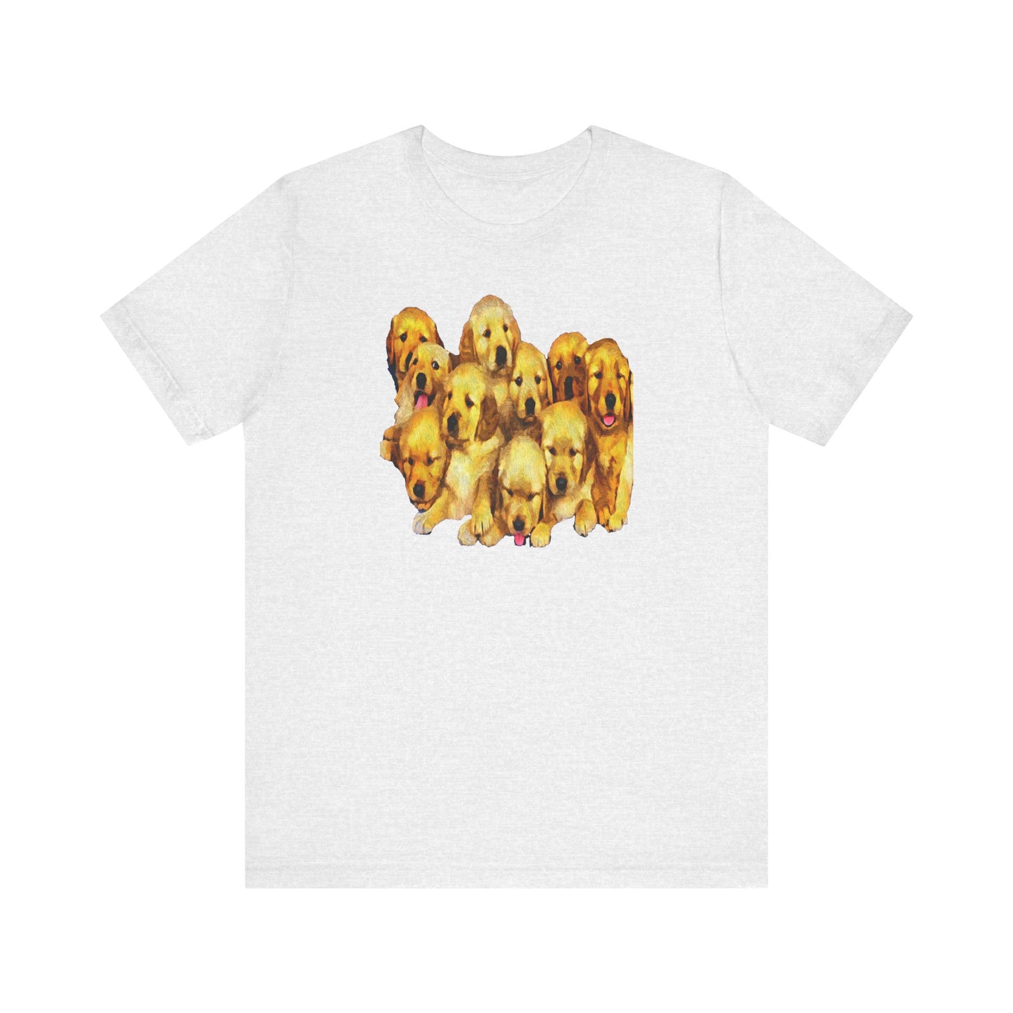 Golden Retriever Puppies Unisex Jersey Short Sleeve Tee