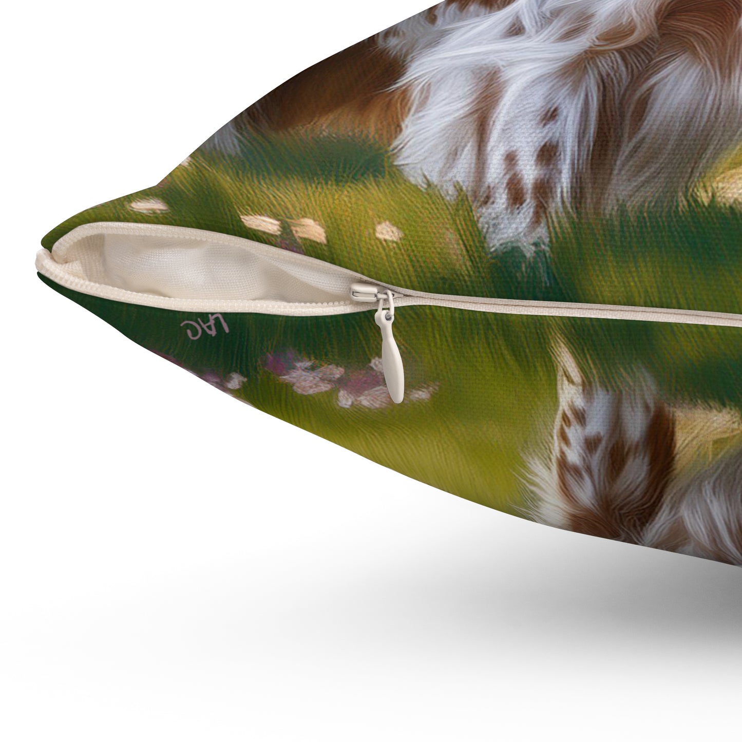 Charming English Setter Spun Polyester Throw Pillow