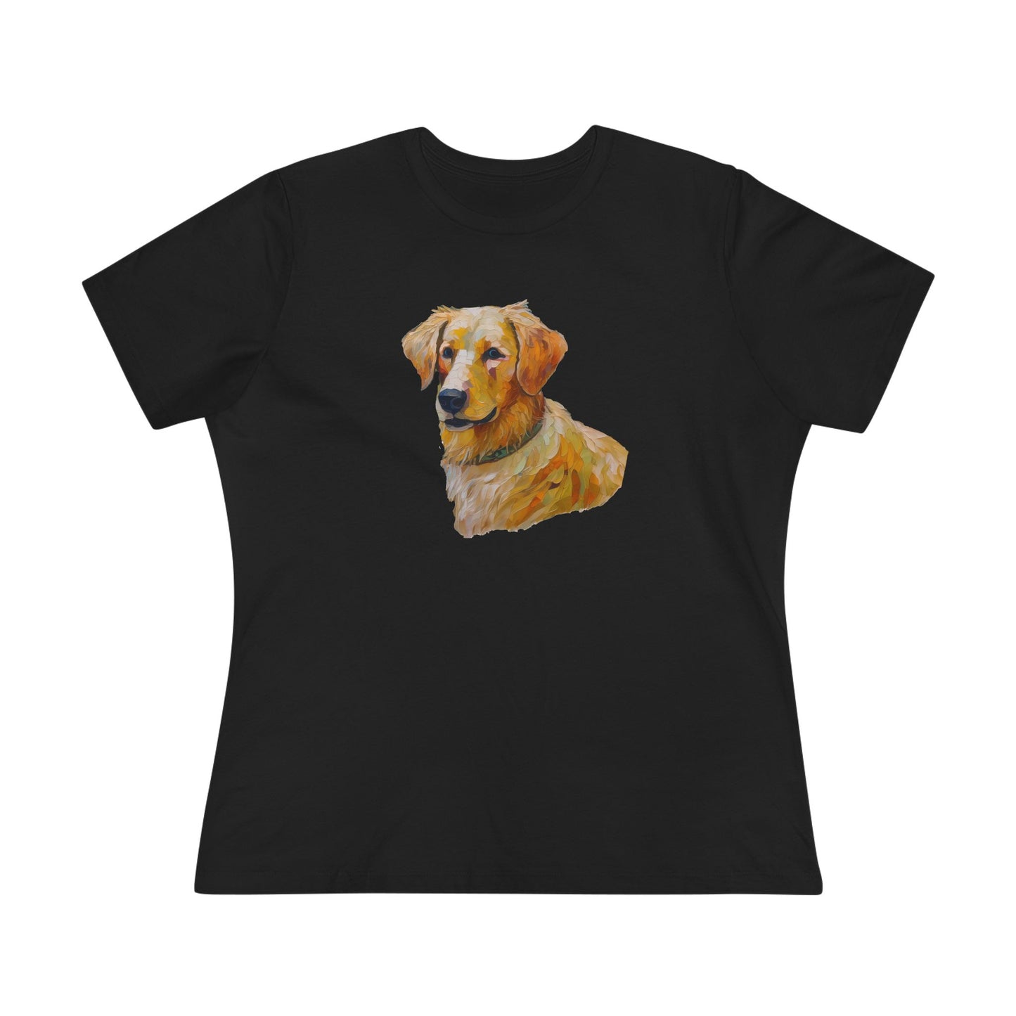 Golden Retriever Puppy Women's Relaxed Fit Cotton Tee