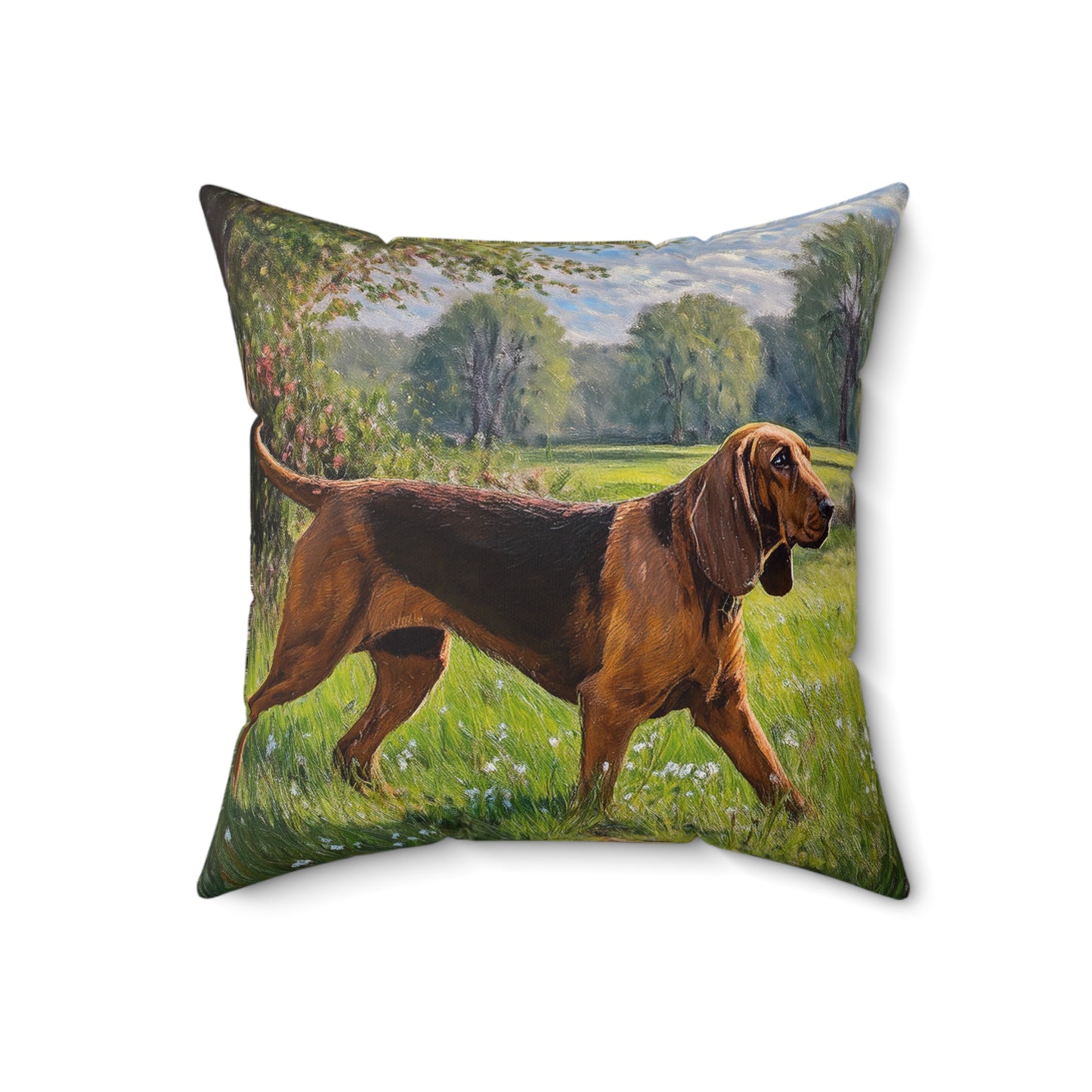 Bloodhound Spun Polyester Throw Pillow