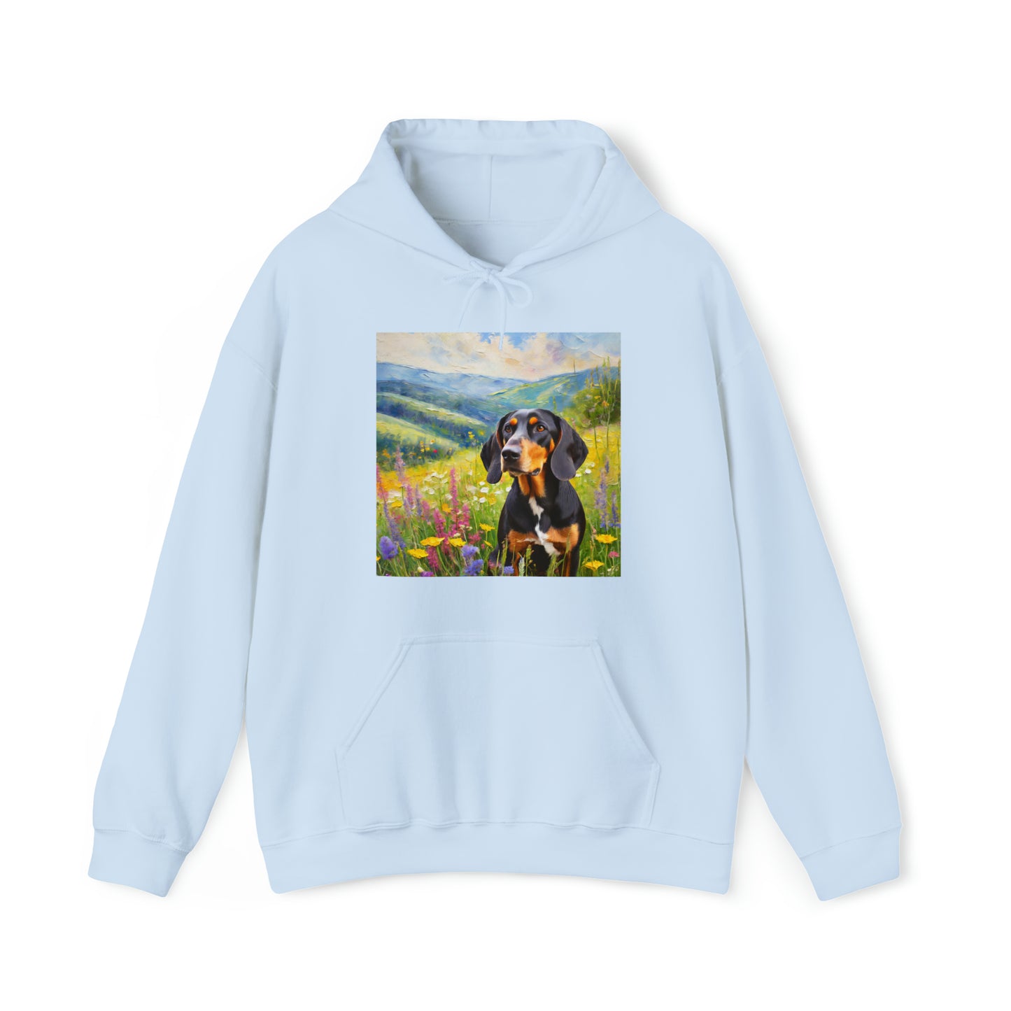 Black & Tan Coonhound Fine Art Hoodie