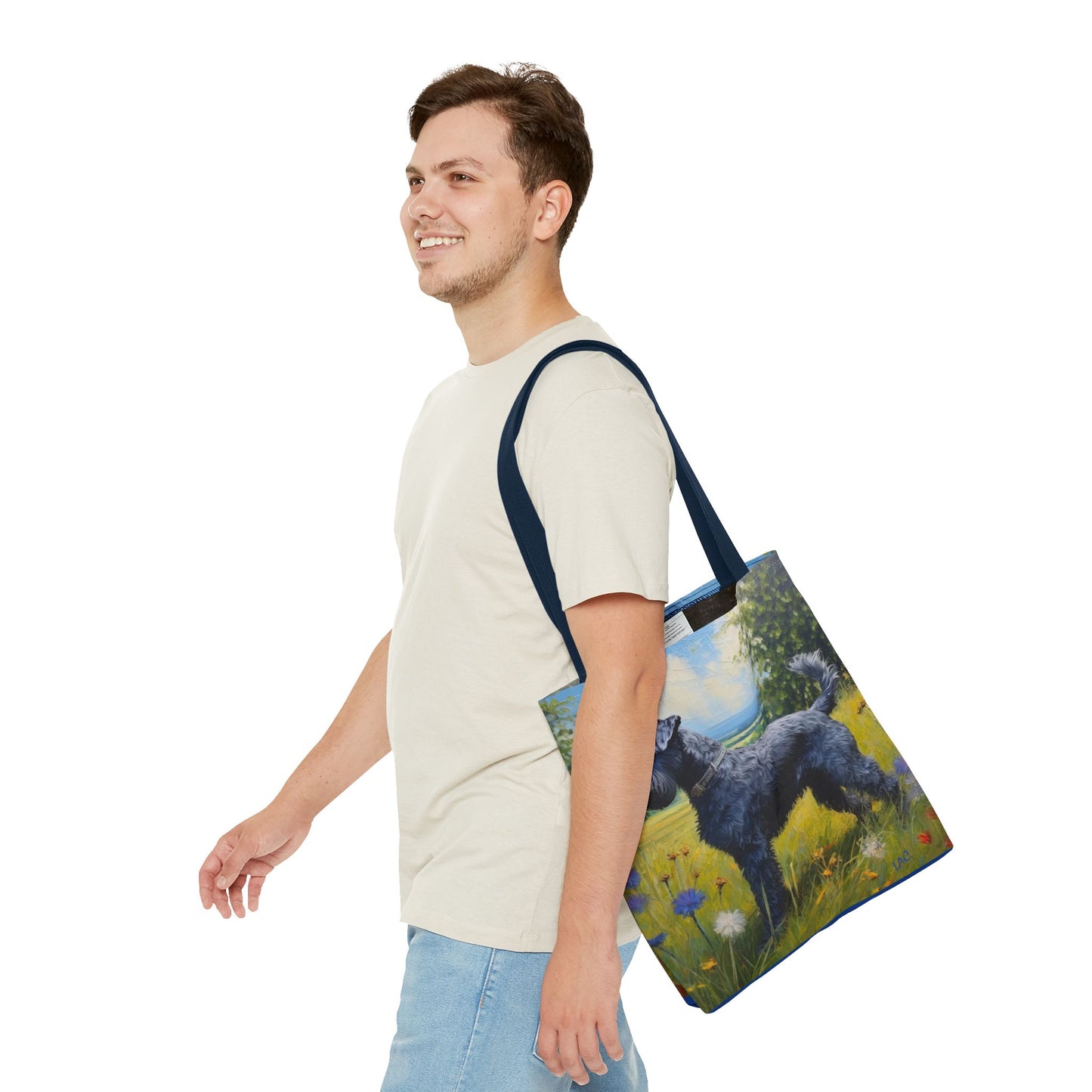 Kerry Blue Terrier Polyester Tote Bag (AOP)