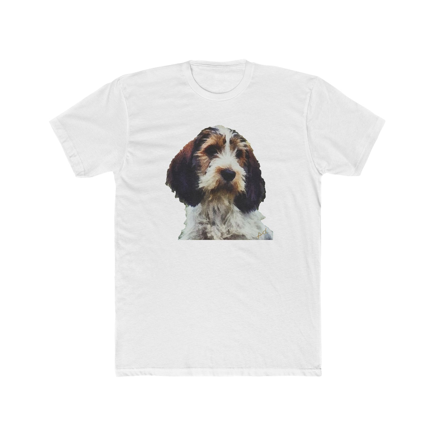 Petit Basset Griffon Vendéen Men's Fitted Cotton Crew Tee