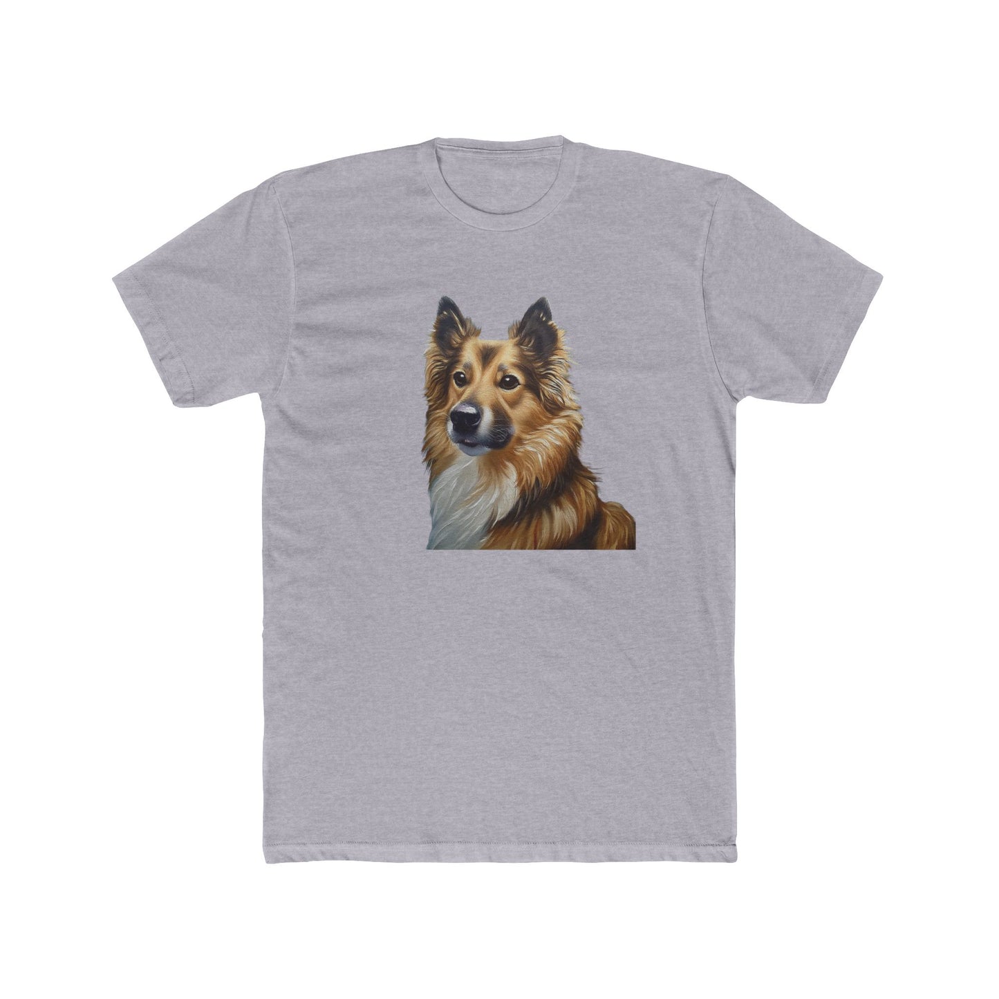 Icelandic Sheepdog Men's Fitted Cotton Crew Tee