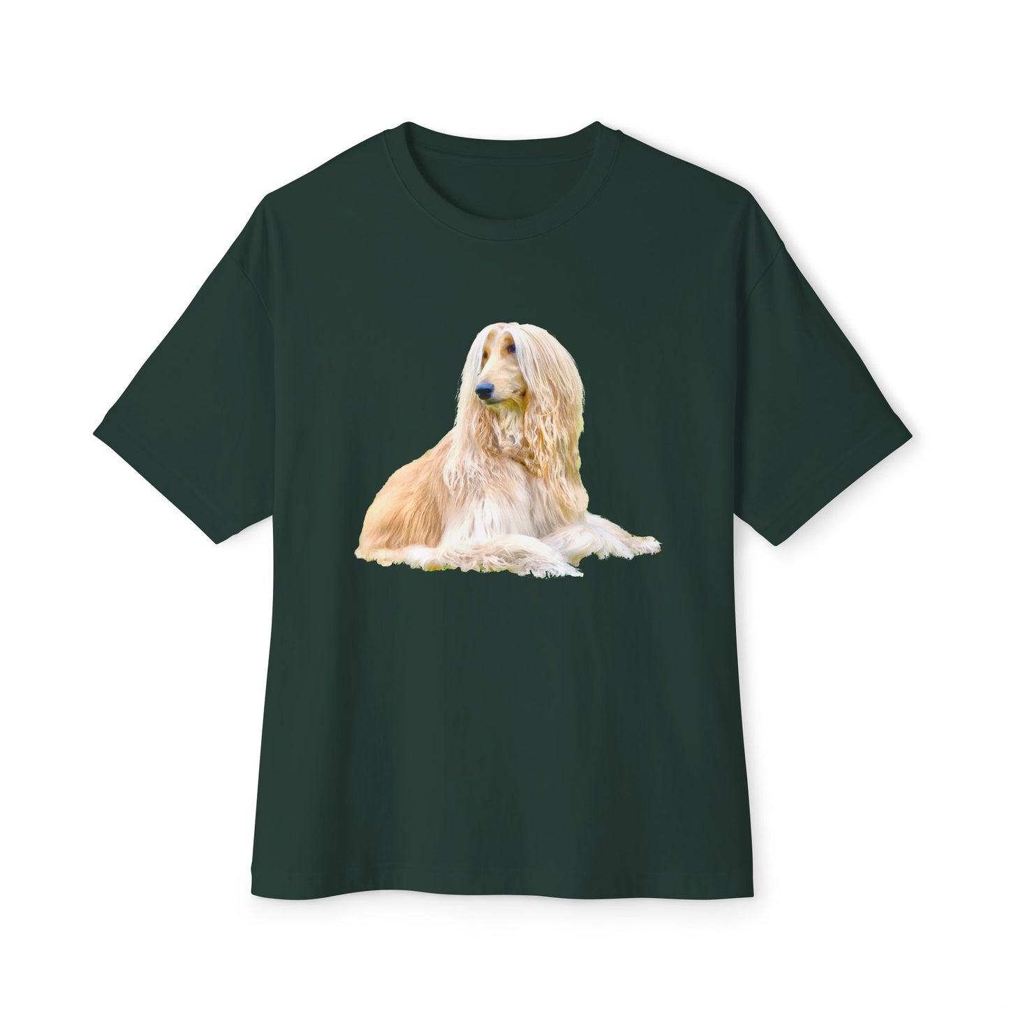 Afghan Hound Unisex Oversized Ringspun Cotton Boxy T-Shirt