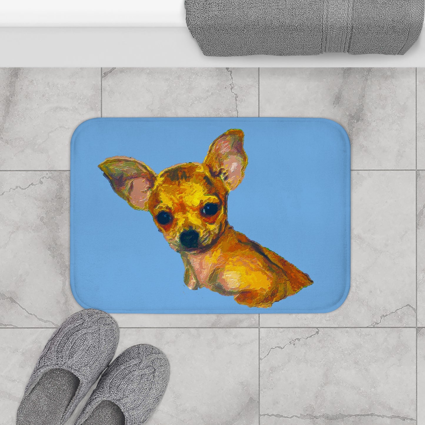 Chihuahua 'Belle' Bathroom Rug Mat