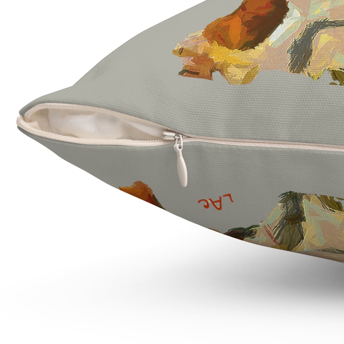 Basset Hound 'Lautrec' Spun Polyester Throw Pillow