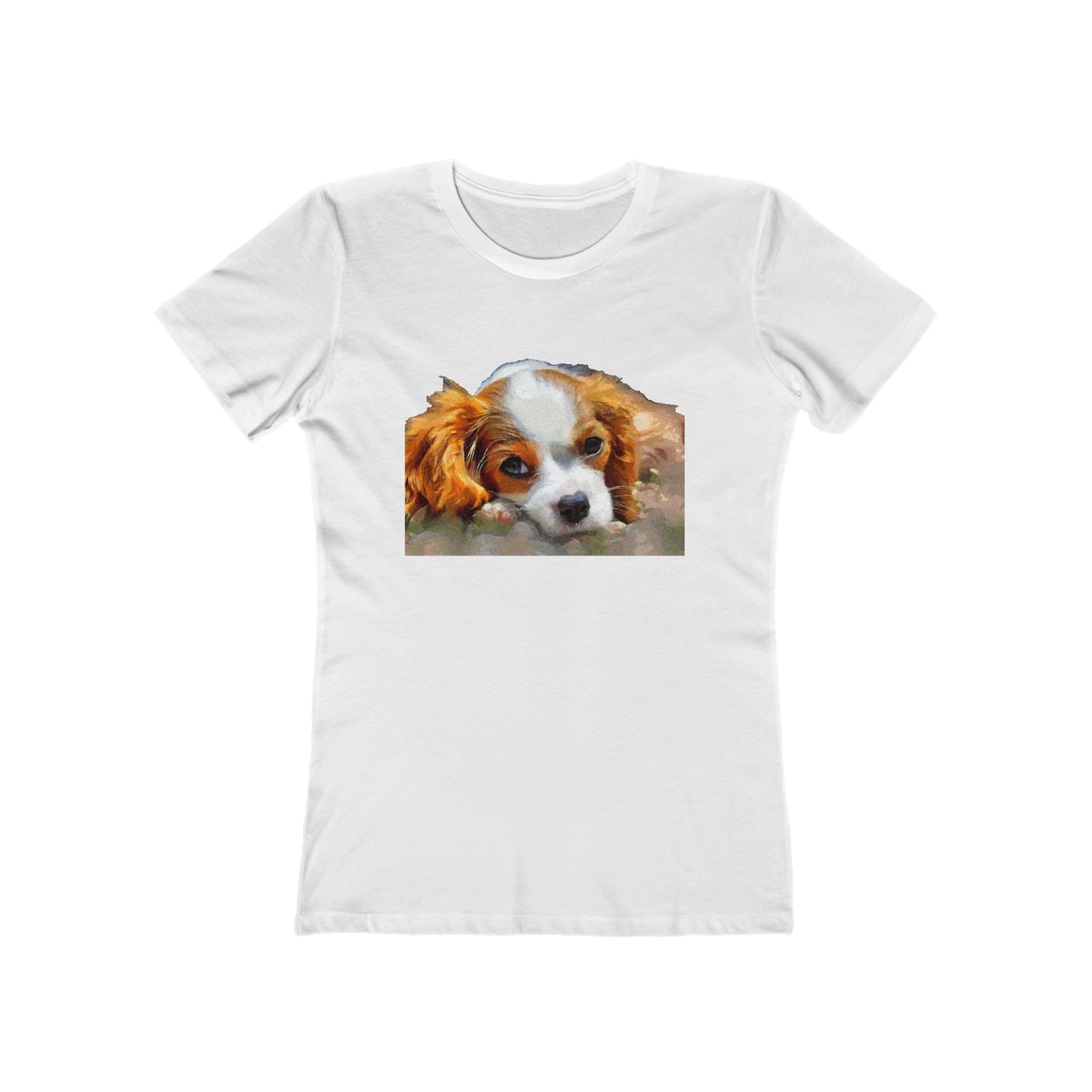 Cavalier King Charles Spaniel Puppy - Women's Slim Fit Tee