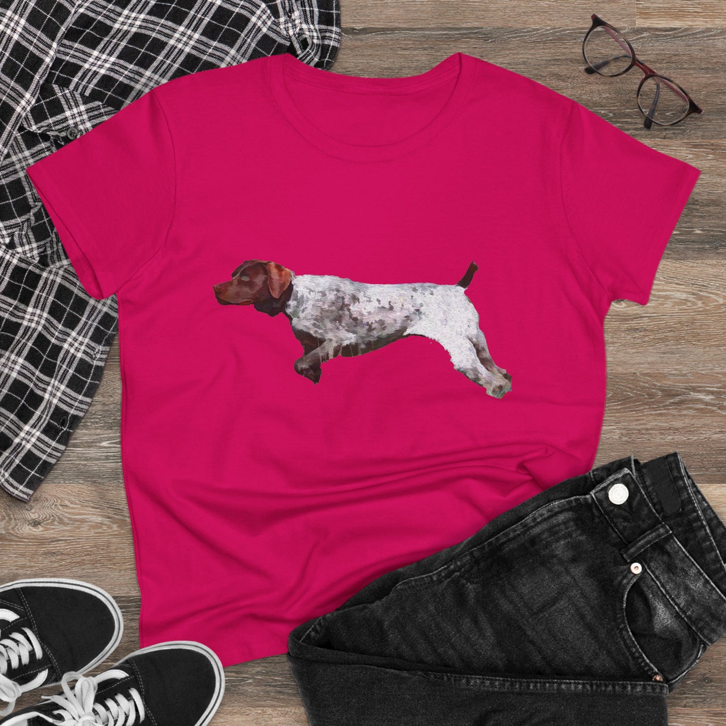On Point Women's Midweight Cotton Tee for German Shorthaired Pointers
