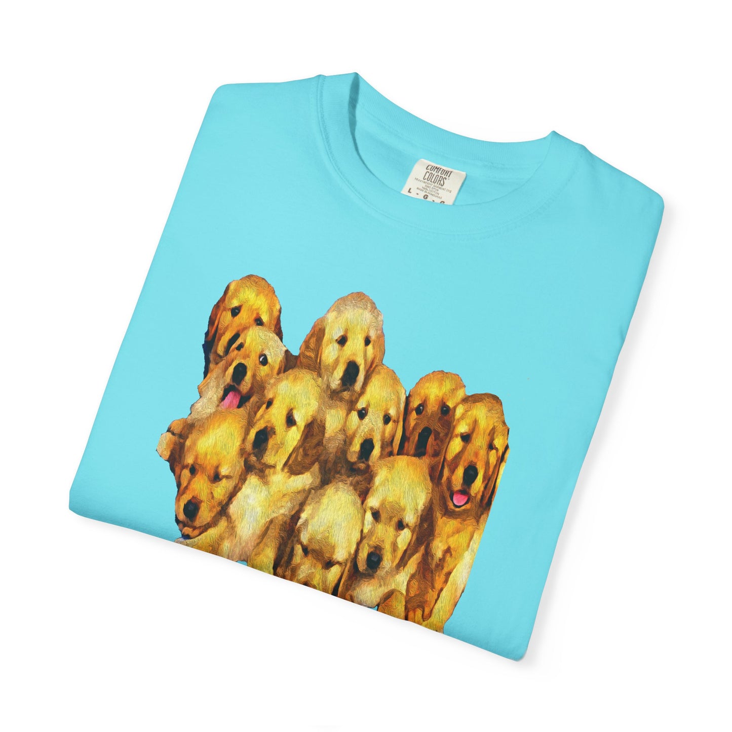Golden Retriever Puppies Unisex-Adult Relaxed Fit Cotton T-shirt