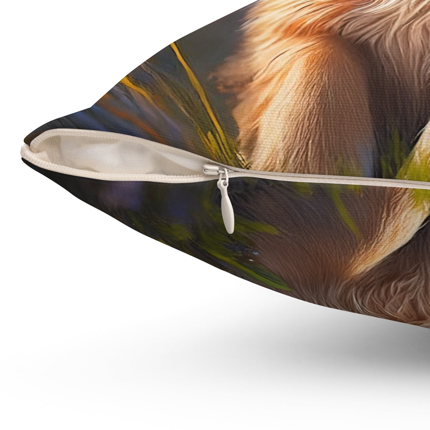 Brussels Griffon Spun Polyester Throw Pillow