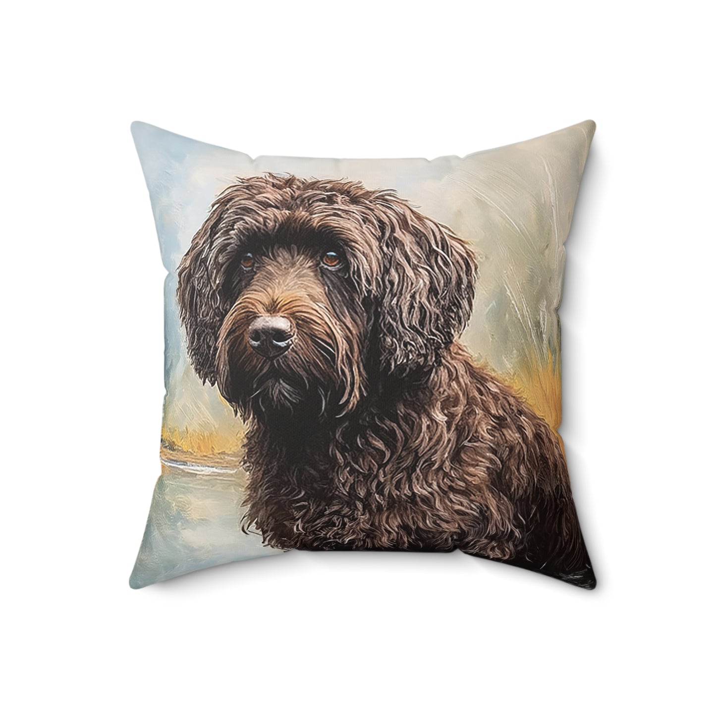 Barbet Spun Polyester Throw Pillow: Embrace Artistry and Comfort