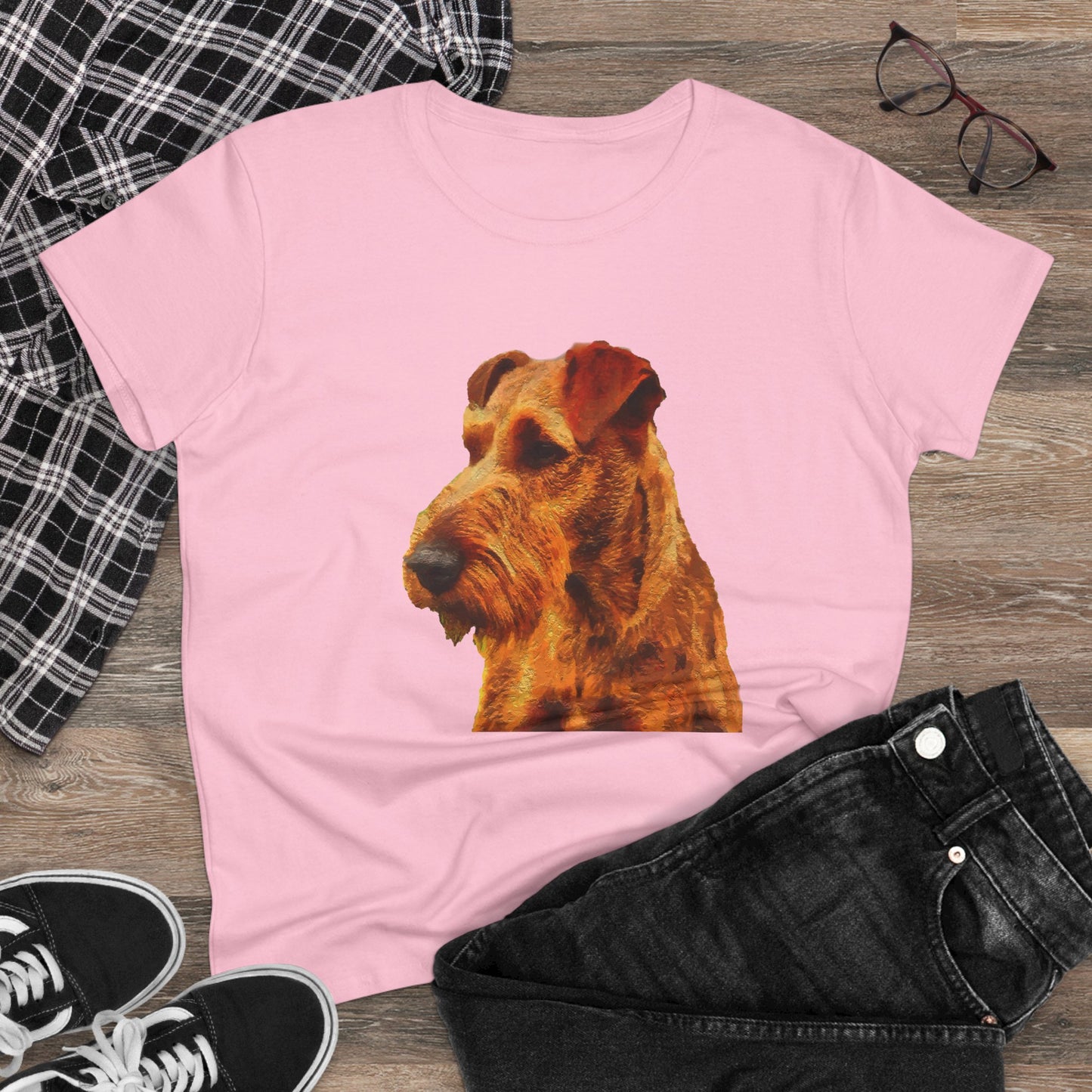 Irish Terrier 'Jocko' Women's Midweight Cotton Tee