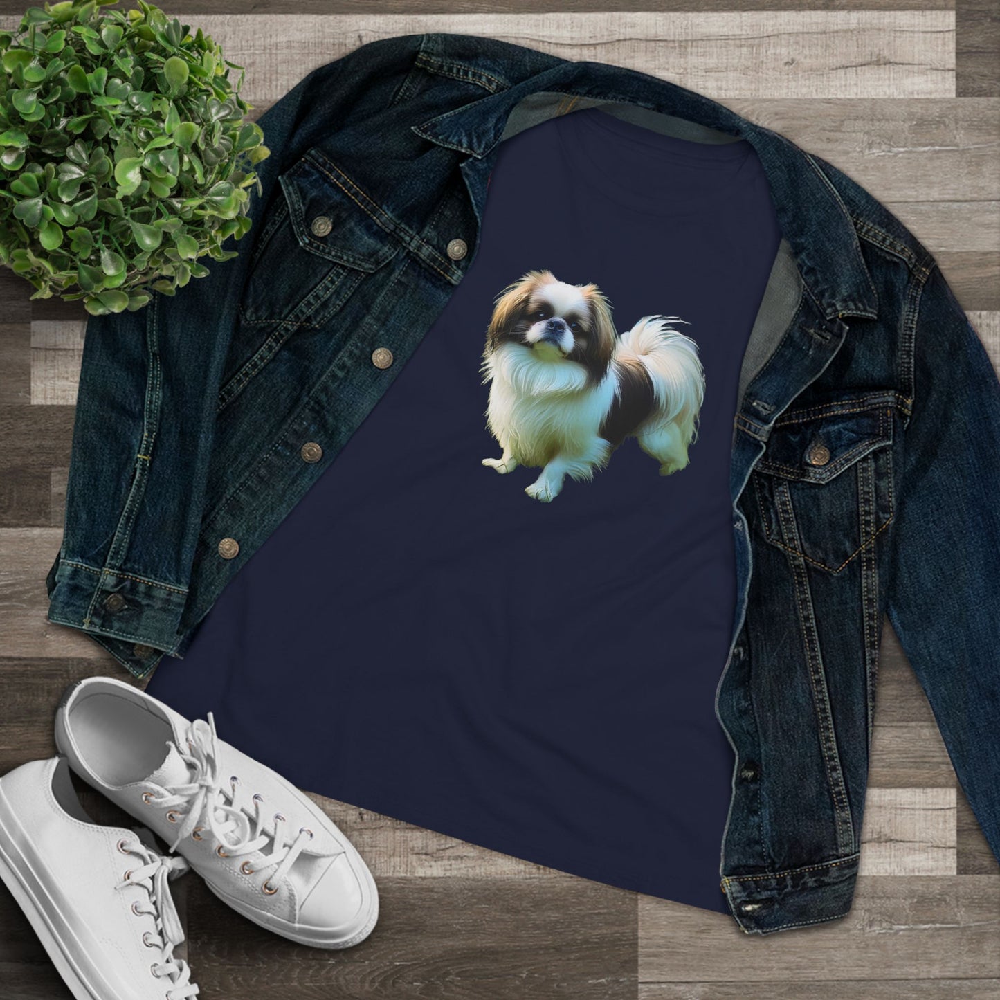 Japanese Chin - Women's Relaxed Cotton Tee