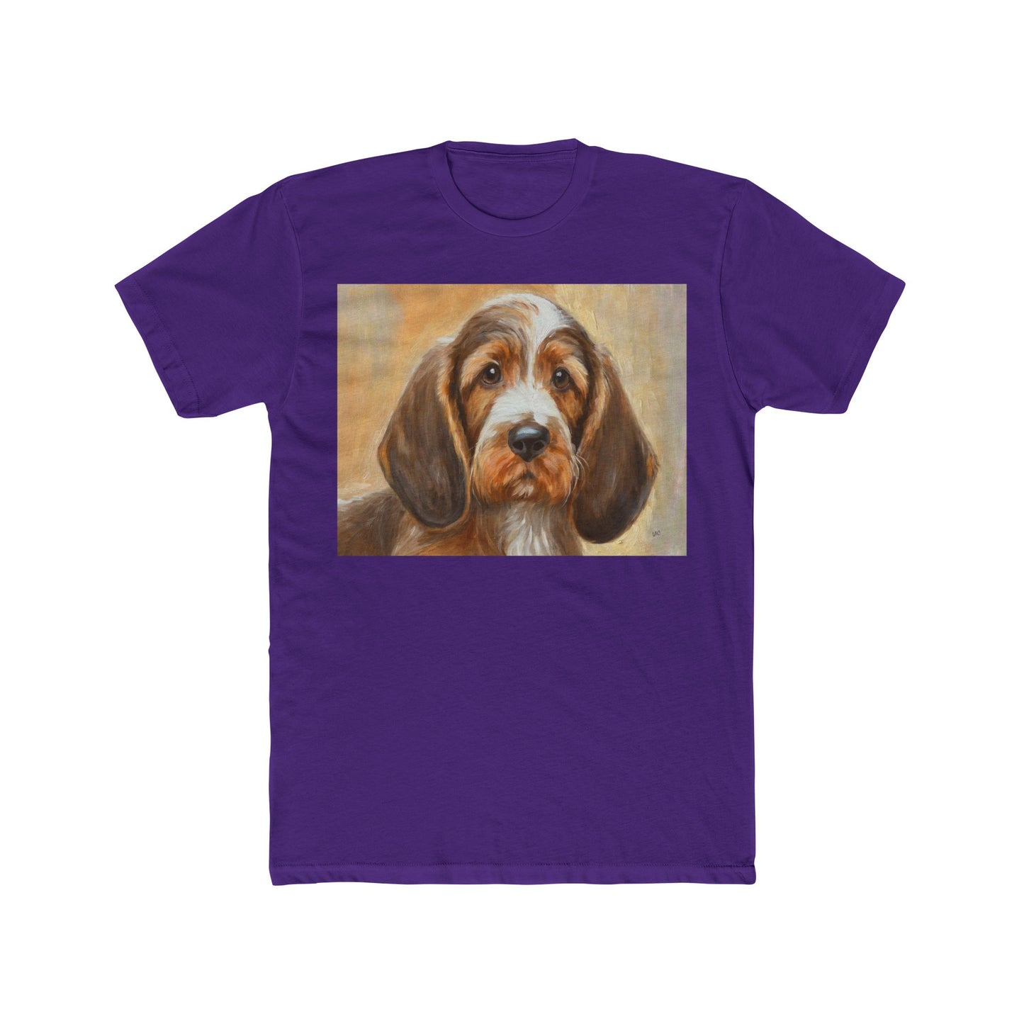 Basset Fauve de Bretagne Men's Fitted Cotton Crew Tee