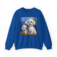 Maltese Dogs Unisex 50/50 Crewneck Sweatshirt