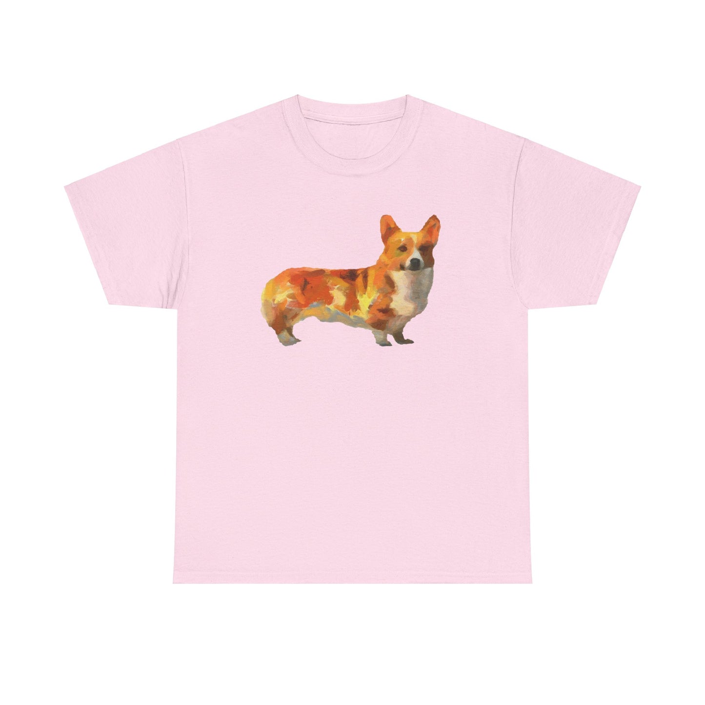 Elegant Pembroke Welsh Corgi Unisex Heavy Cotton Tee