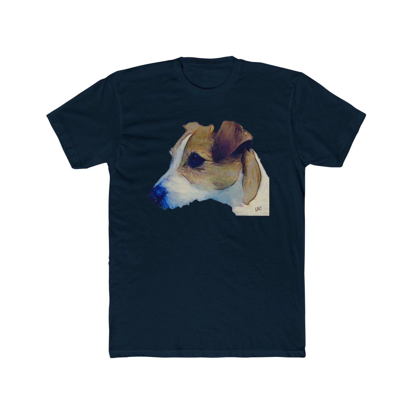 Parson Jack Russell Terrier - Men's Fitted Cotton Crew Tee